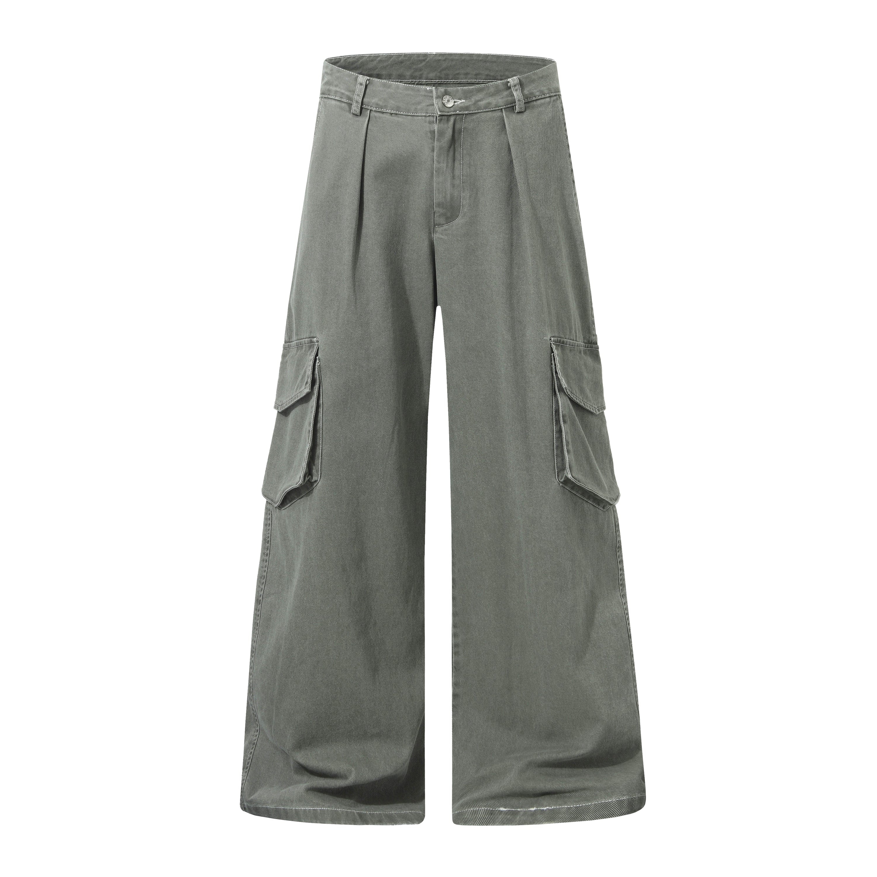 Omirad Wide-Leg Cargo Utility Pants | 100% Cotton Streetwear