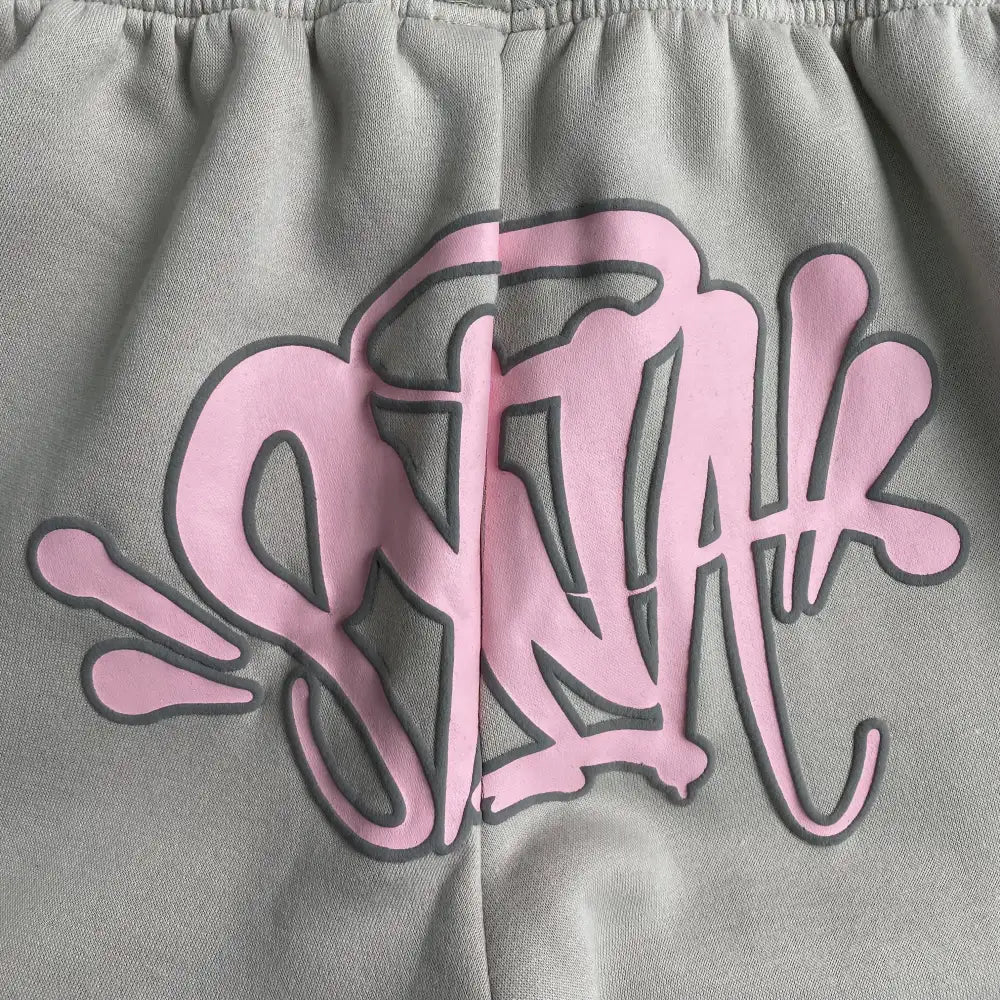 Syna World Cream Joggers with Pink Drawstring