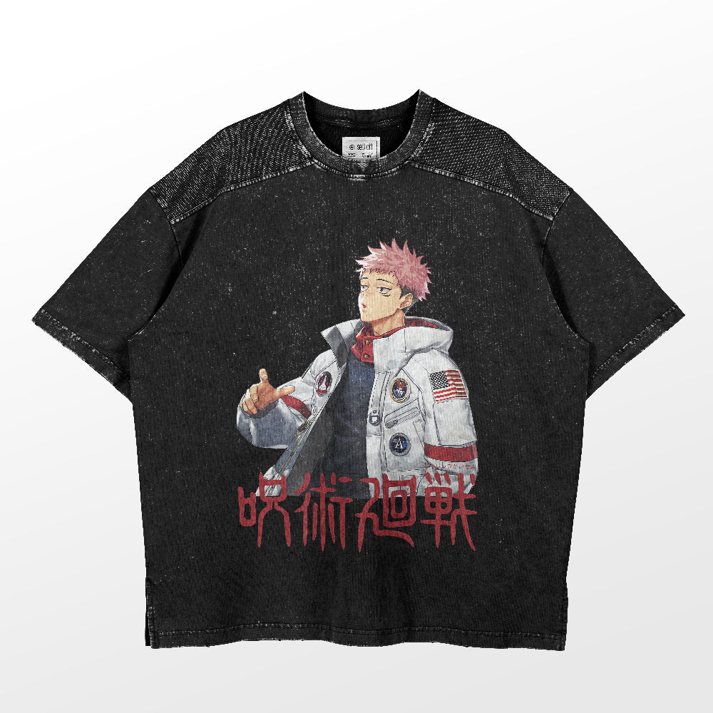 Jujutsu Kaisen Yuji Itadori Nasa Jacket Jacket T-Shirt-Tee อะนิเมะคุณภาพสูง