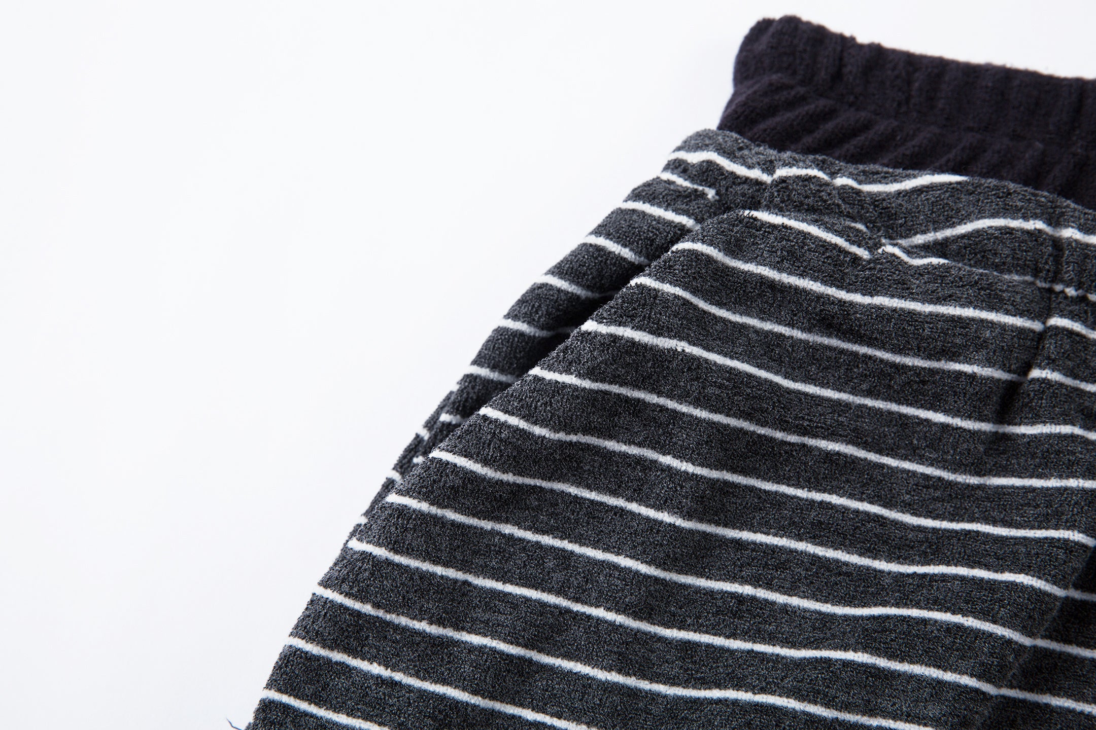 Striped Knit Barrel-Leg Lounge Pants with Drawstring Hem