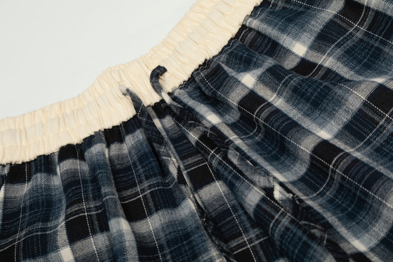 Plaid Cargo Wide-Leg Pants | Patchwork Streetwear Trousers