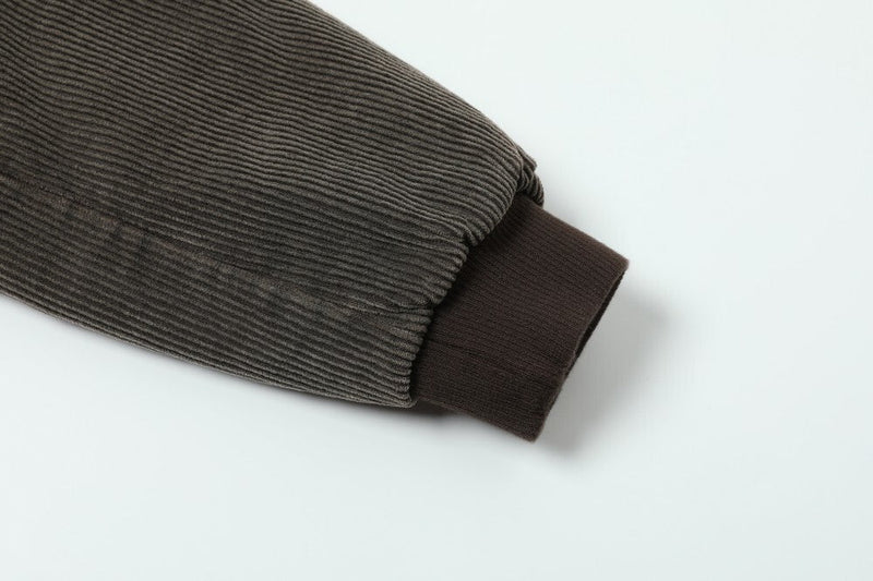 Omirad Corduroy Bomber Jacket | Vintage-Texture Streetwear