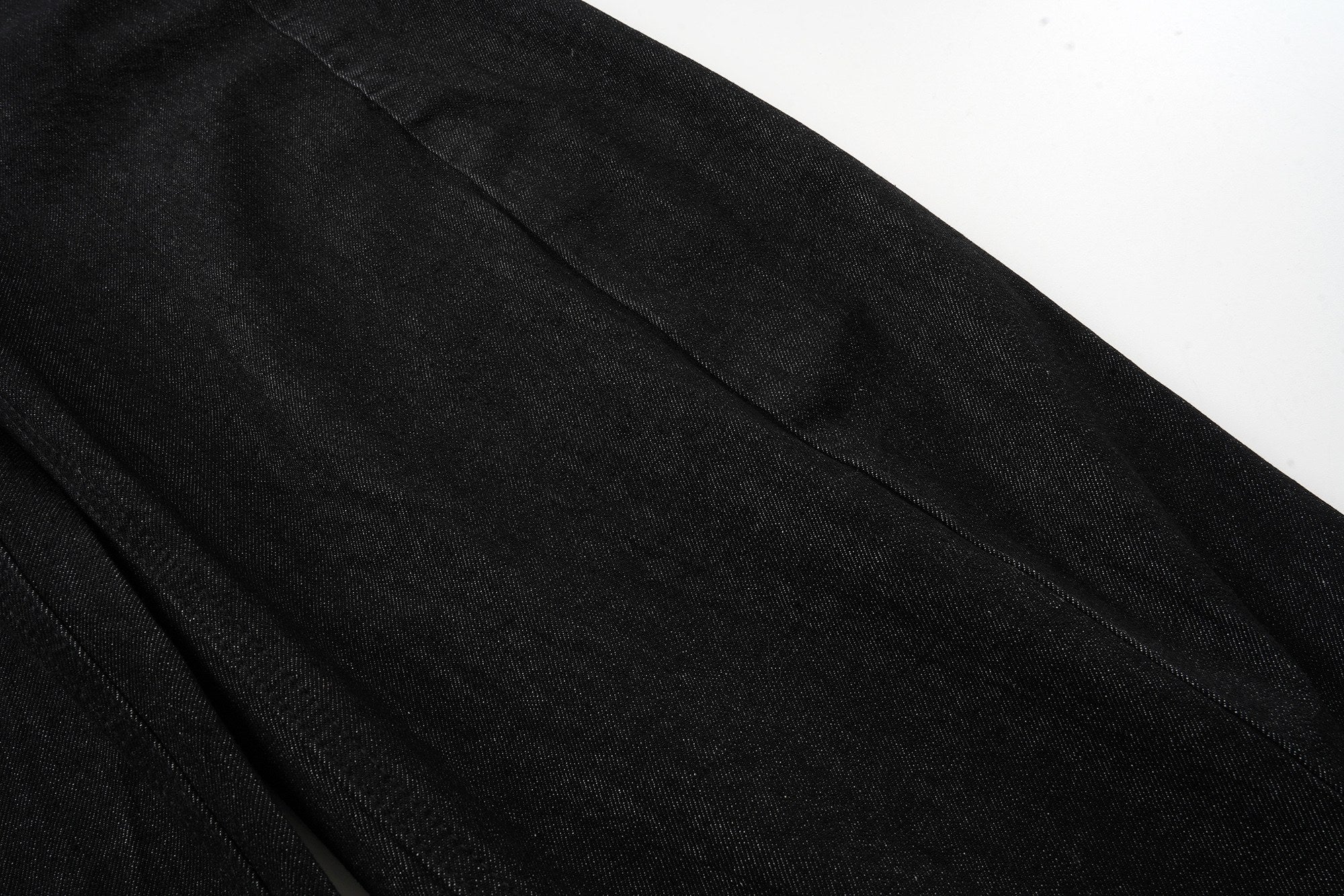 Skeleton Graphic Wide-Leg Black Denim Pants | Streetwear