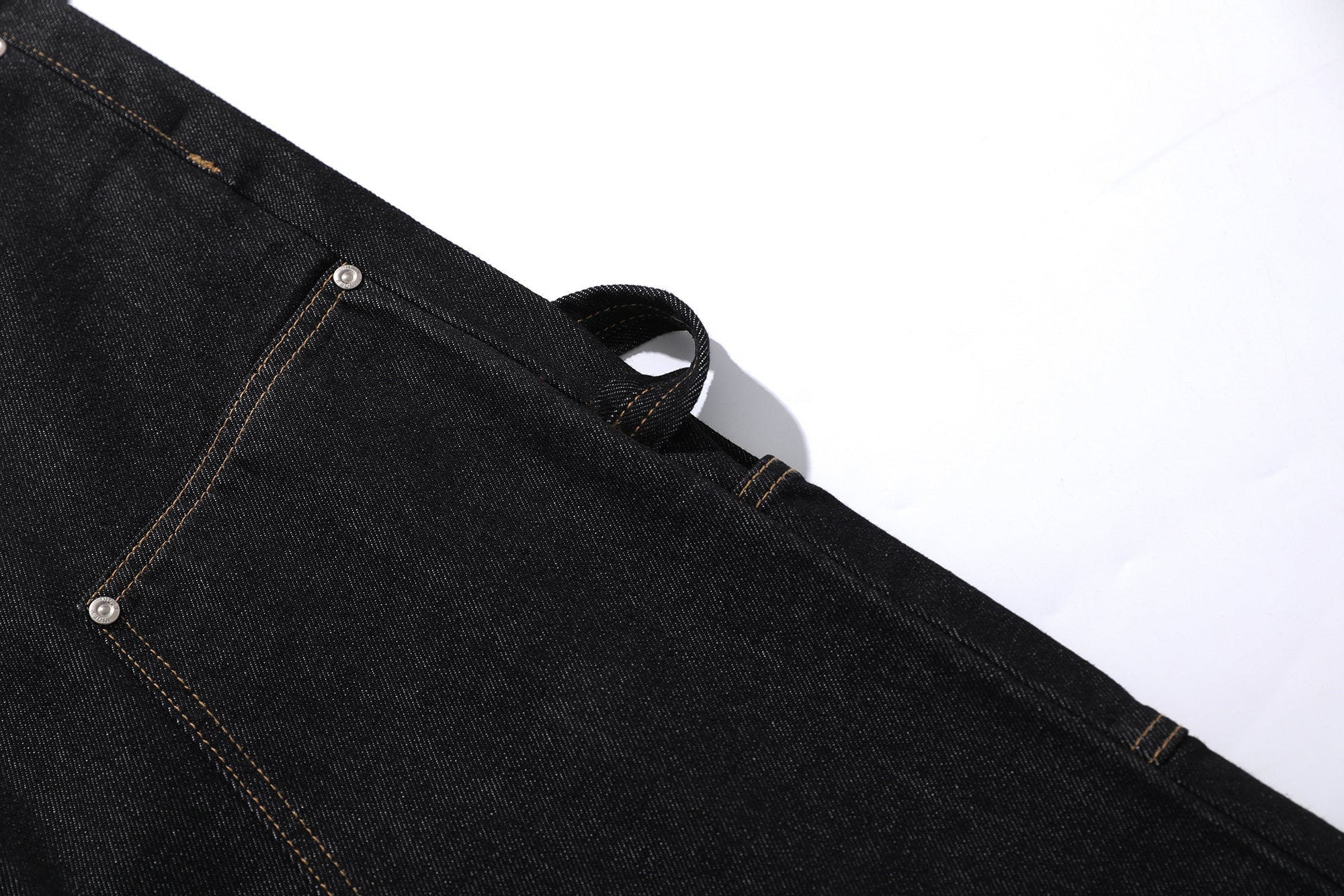 Omirad Multi-Pocket Wide-Leg Cargo Denim Pants | Black