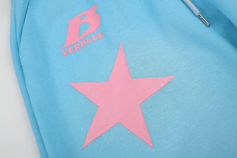Star Graphic Wide-Leg Sweatpants | Y2K Gradient Streetwear