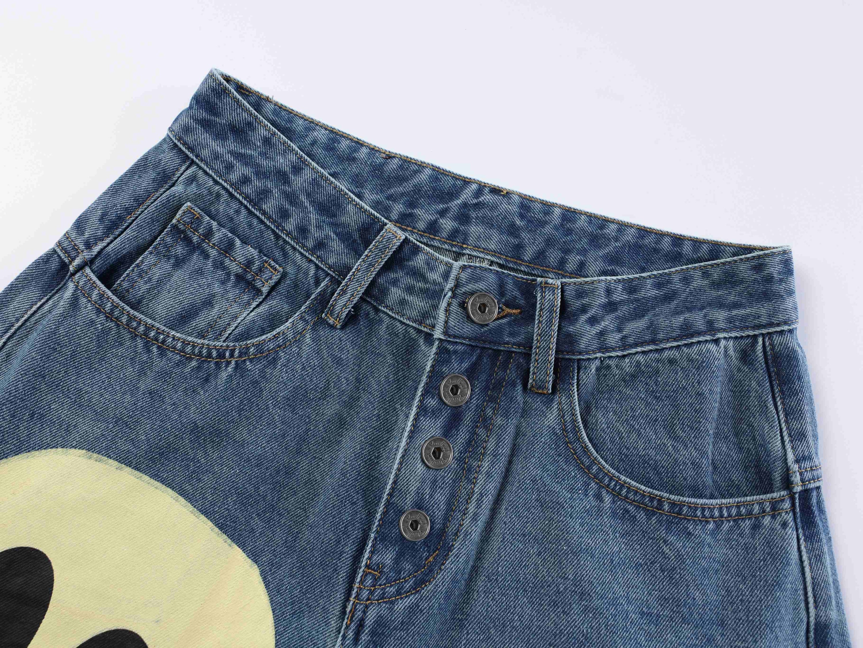 Omirad 1990 Graphic Wide-Leg Jeans | Retro Streetwear Denim