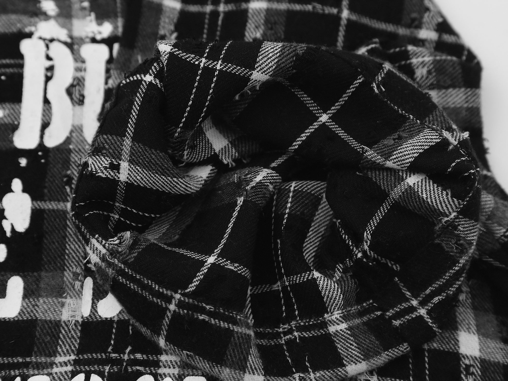 Omirad Burn The Script Graphic Plaid Shirt | Streetwear