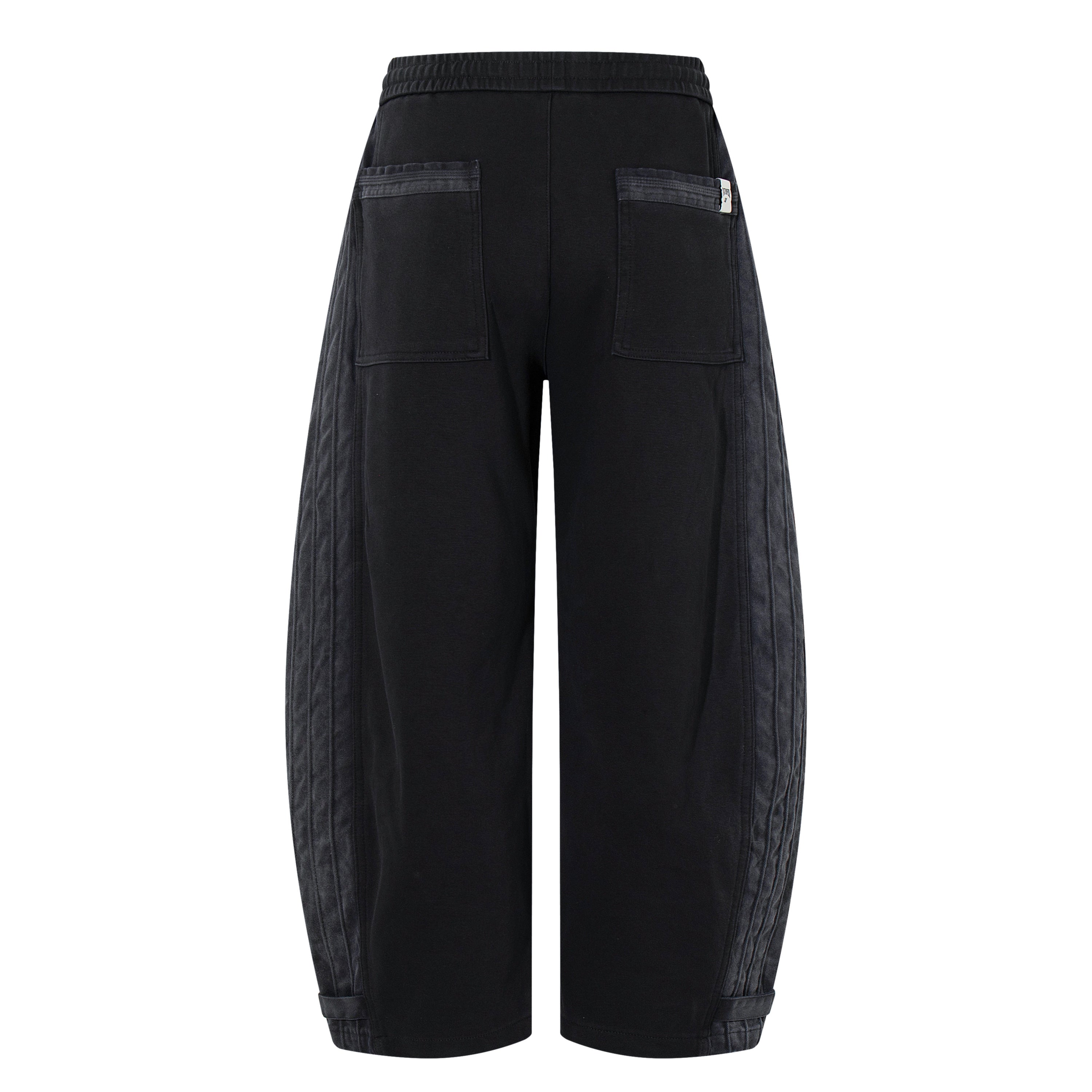 Omirad Utility Panel Barrel Pants | Black Streetwear