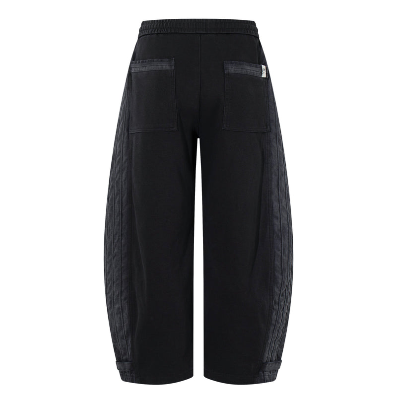 Omirad Utility Panel Barrel Pants | Black Streetwear