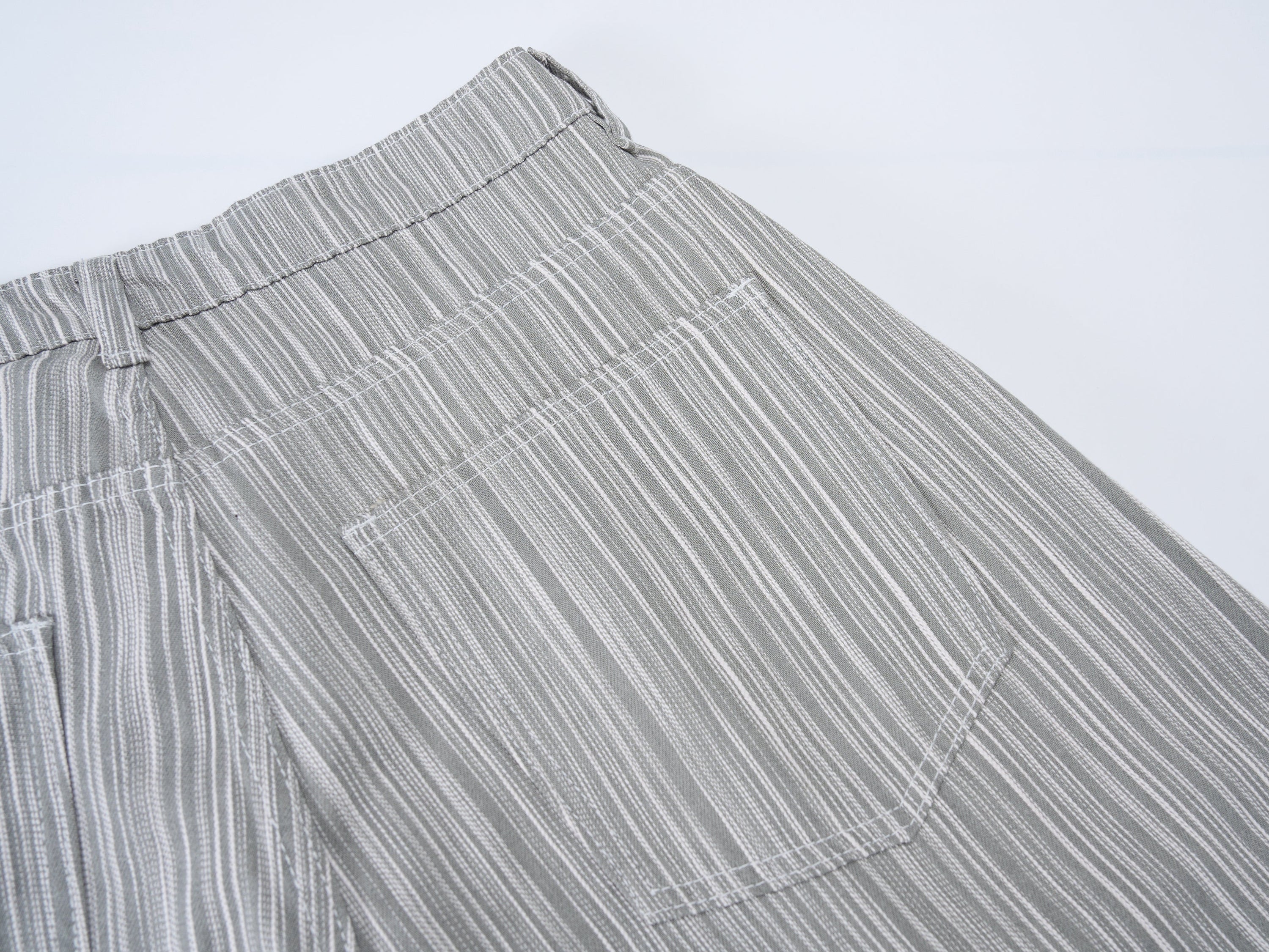 Omirad Striped Relaxed Wide-Leg Pants | Soft Drape Fit