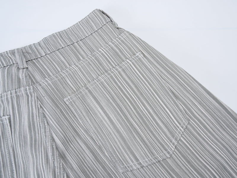 Omirad Striped Relaxed Wide-Leg Pants | Soft Drape Fit