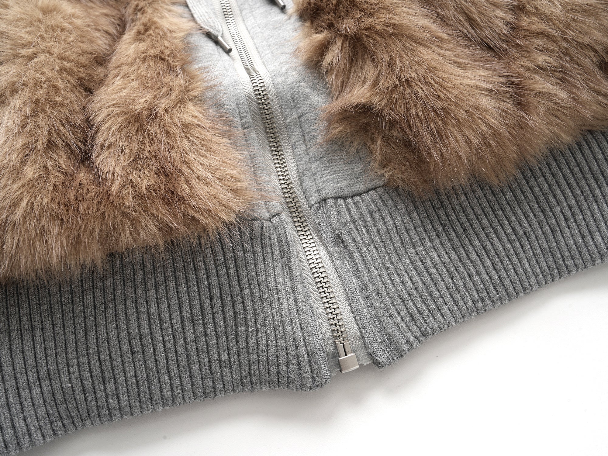 Faux Fur Hooded Bomber Jacket | Streetwear Cropped Zip-Up