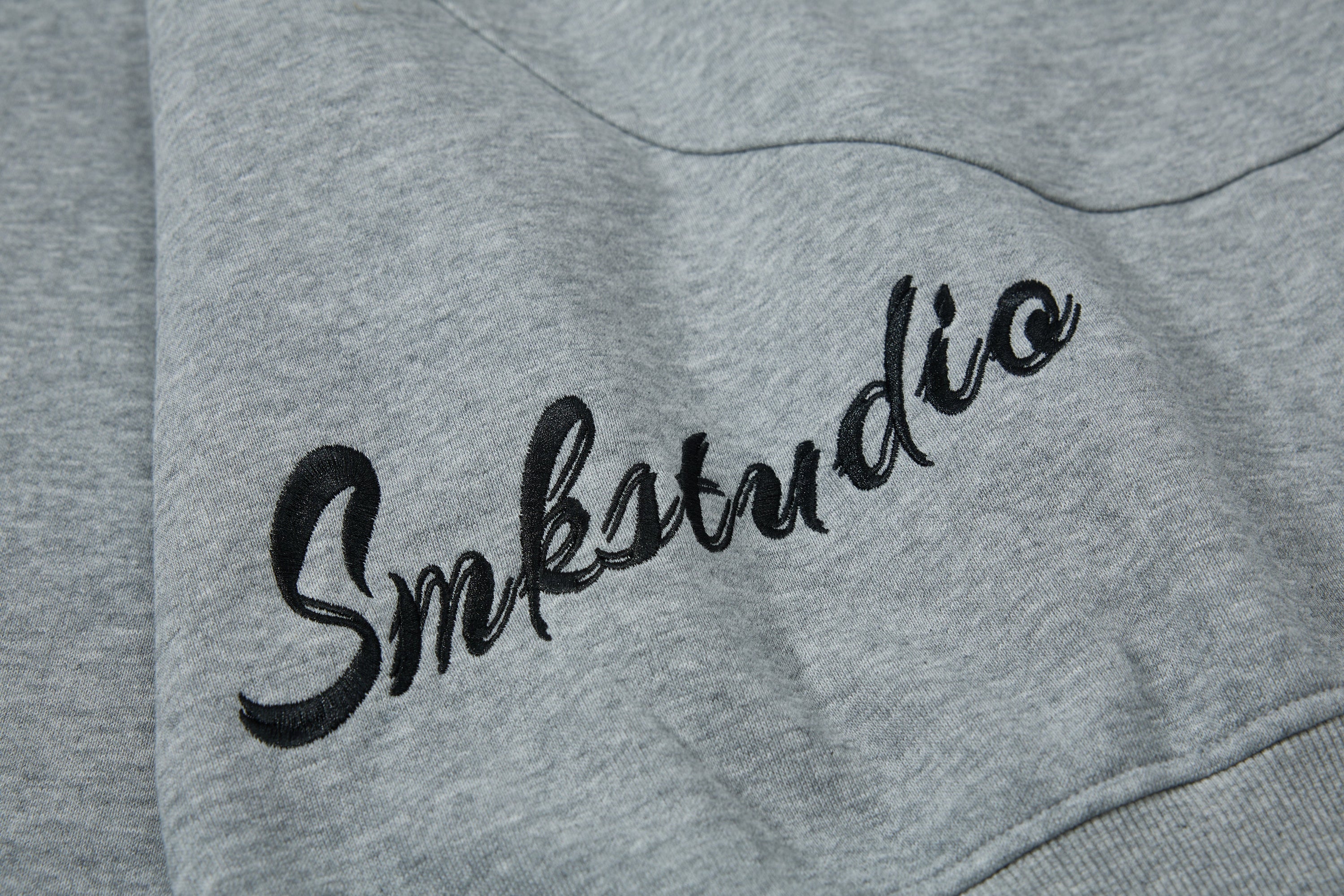 Curved Panel Full-Zip Hoodie | Relaxed Streetwear Fleece