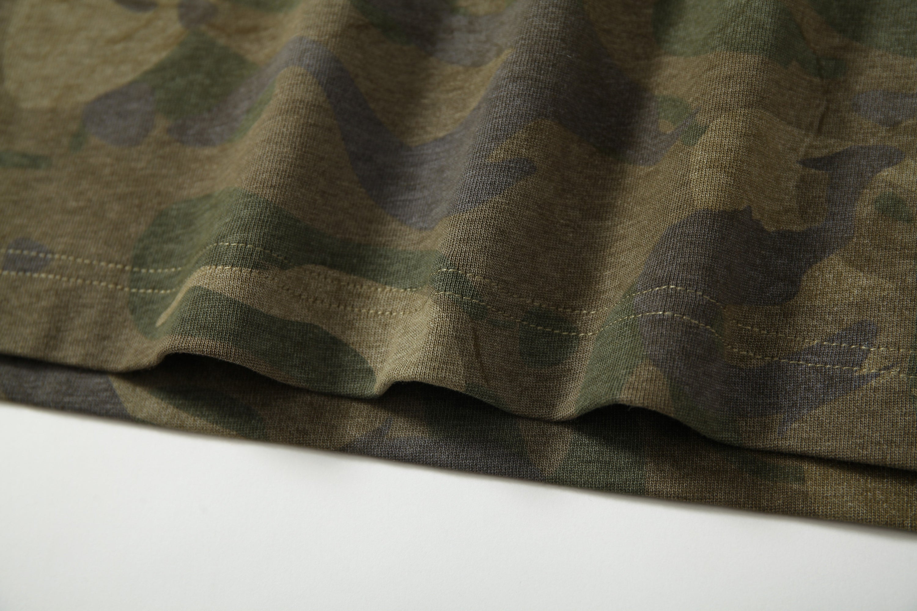 Camo Patchwork Long Sleeve Tee | Oversized Streetwear