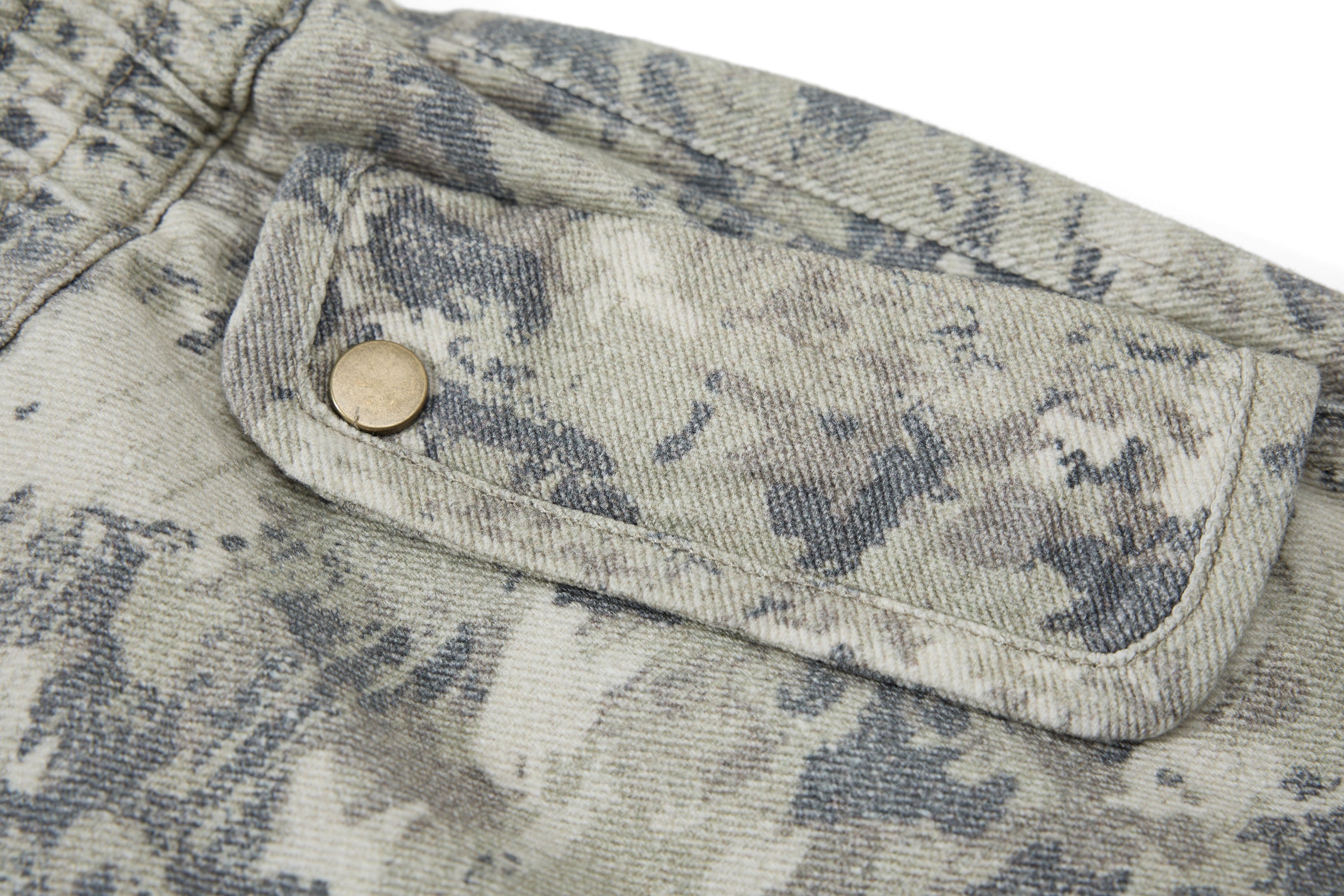 Omirad Tactical Camo Wide-Leg Cargo Pants with Reflective Stripe