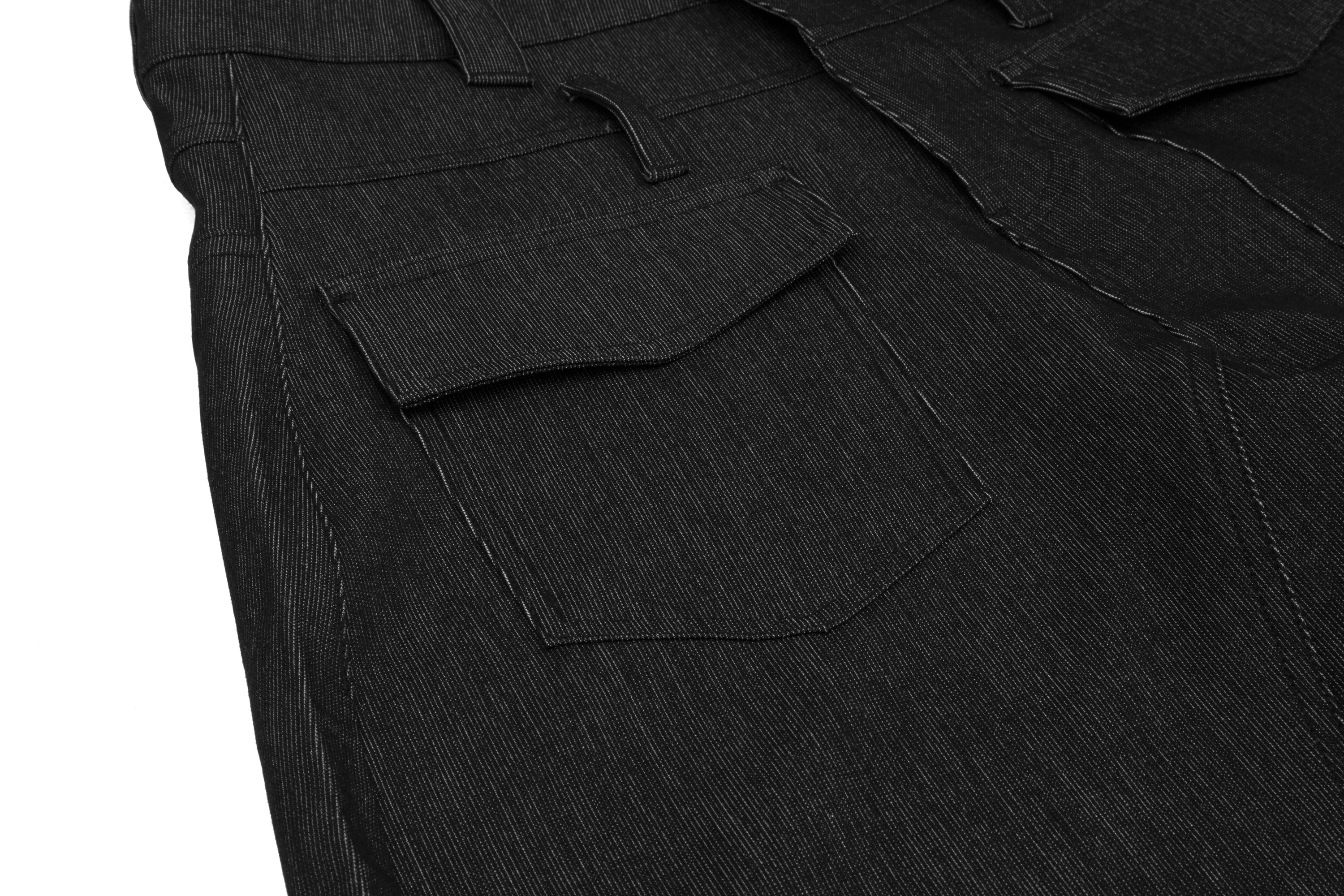 Omirad Utility Wide-Leg Denim Pants | Structured Streetwear