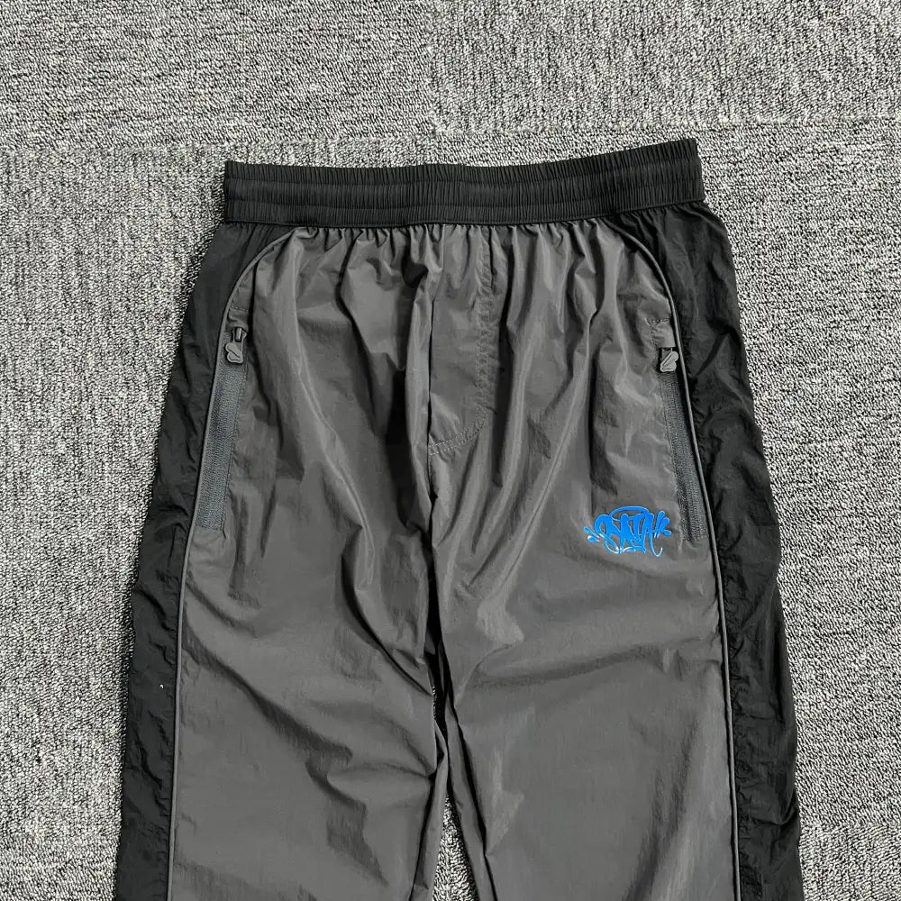 Syna World Grey Black Patchwork Track Pants