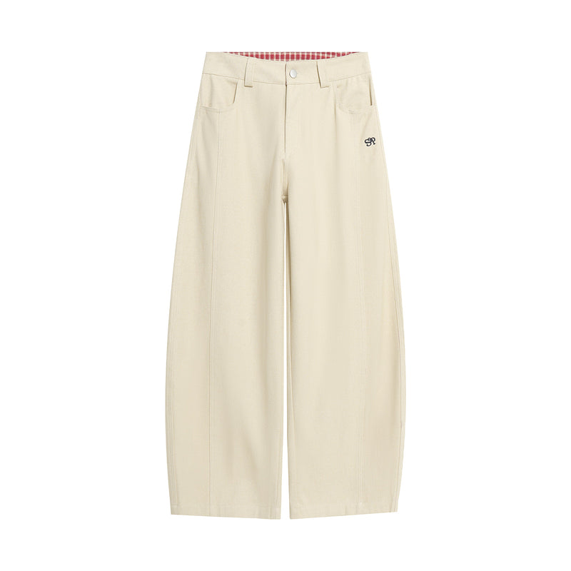 Star Patch Wide-Leg Cotton Pants | Streetwear Graphic Trousers