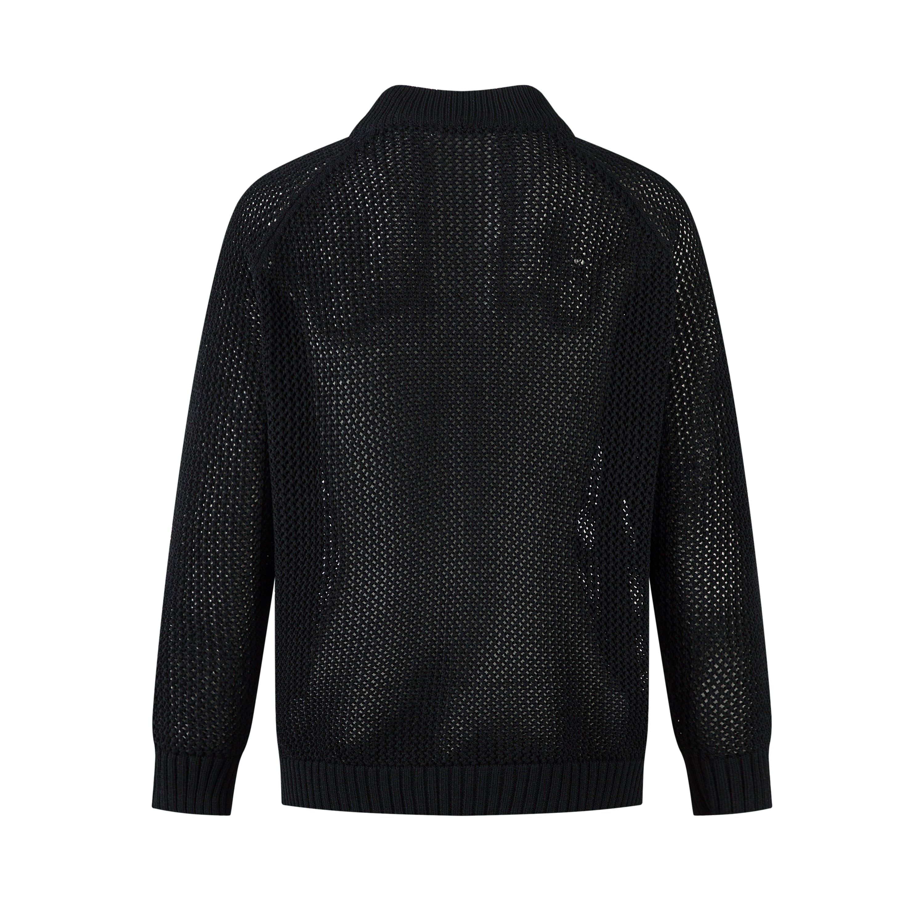 Omirad Mesh Knit Track Jacket | Retro Stripe Bomber