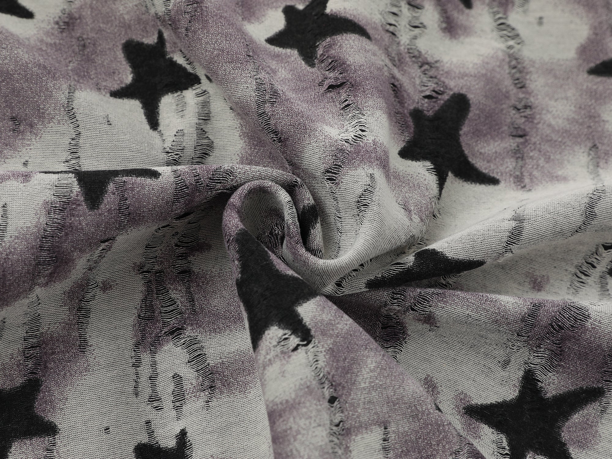 Omirad All-Over Star Print Washed Zip Hoodie | Streetwear