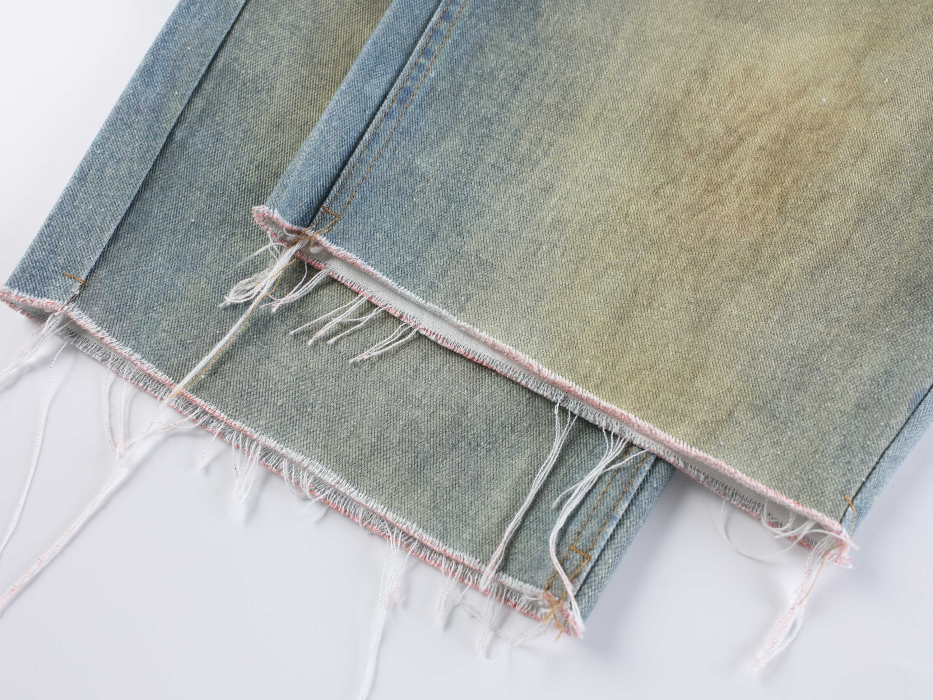 Omirad Layered Fade Distressed Balloon Jeans | Wide Leg Denim