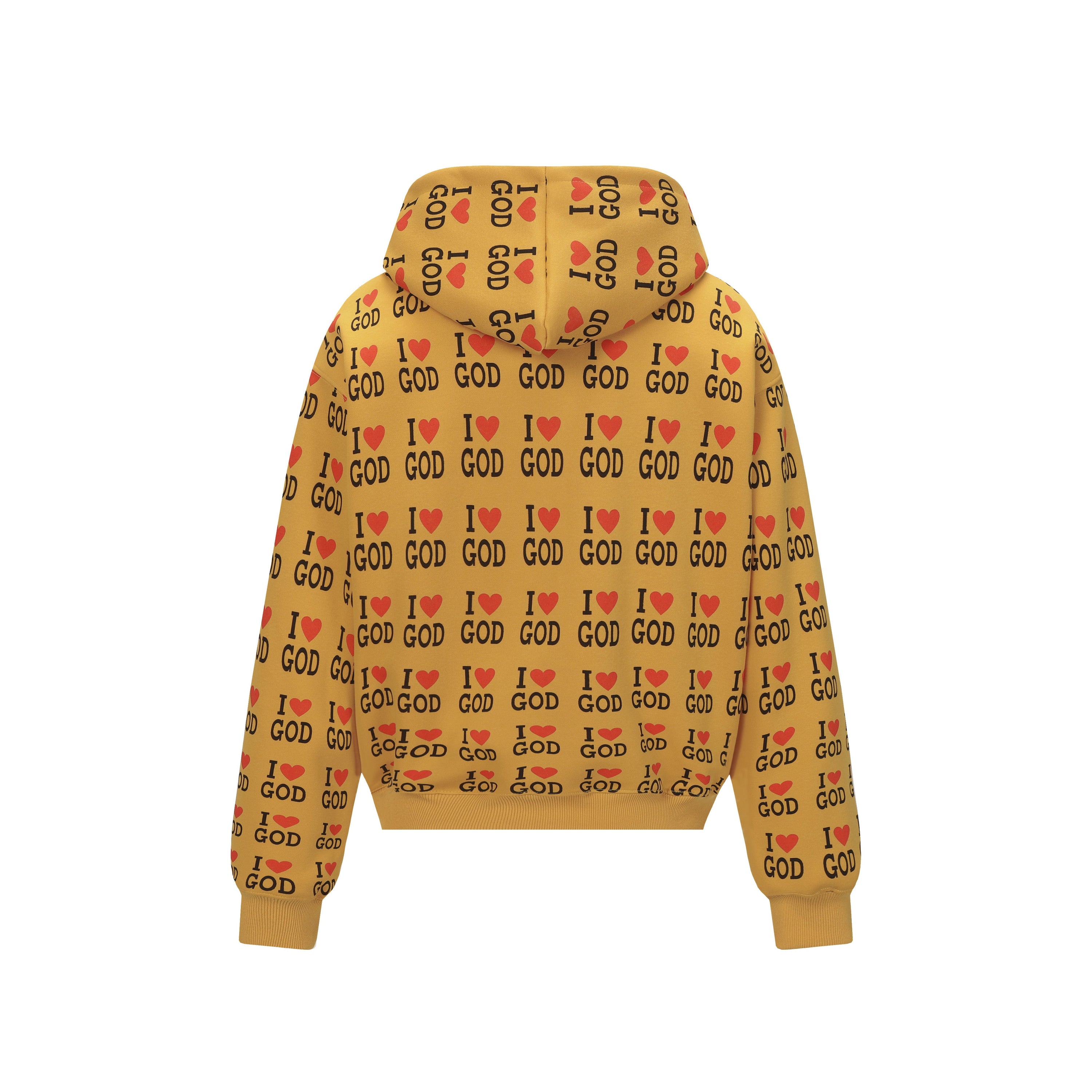 Omirad I Love God Zip Hoodie | All-Over Print Streetwear