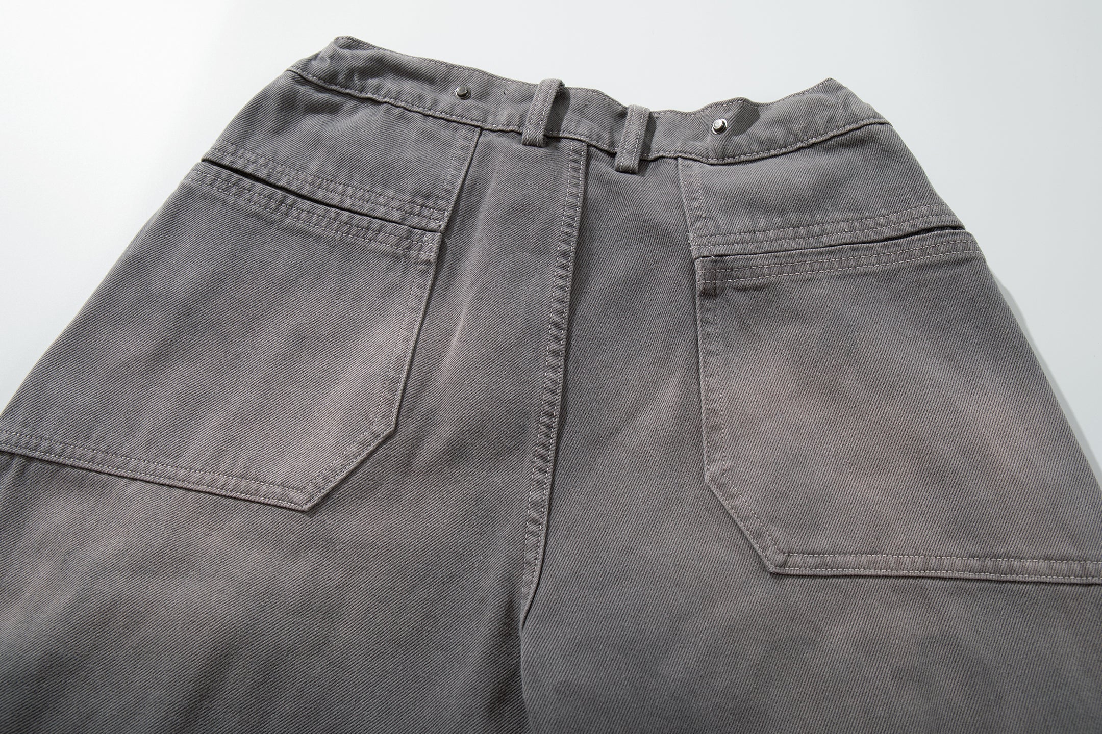 Omirad Strap-Detail Washed Wide-Leg Cargo Jeans