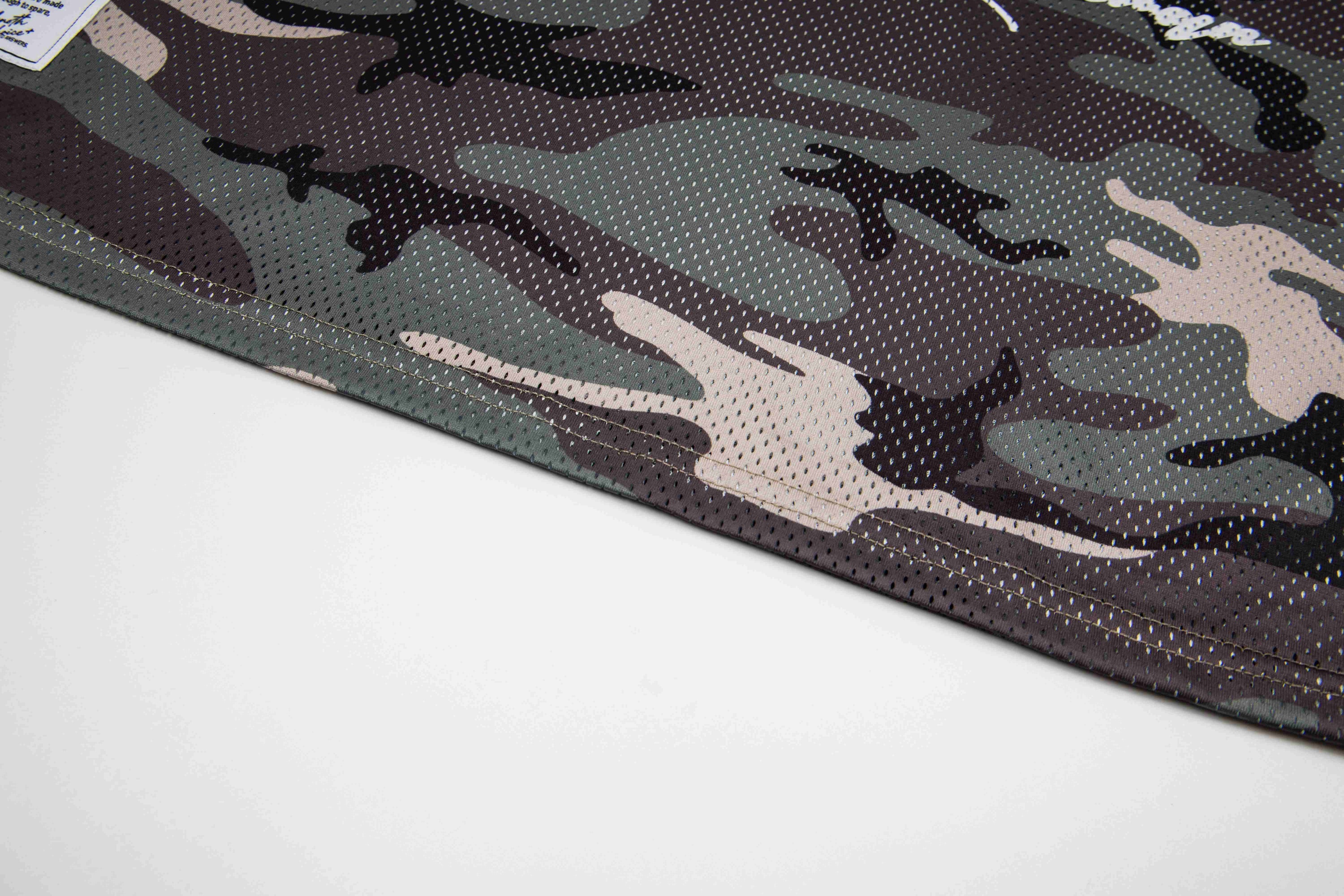 Camo Mesh Football Jersey Tee | Oversized Streetwear