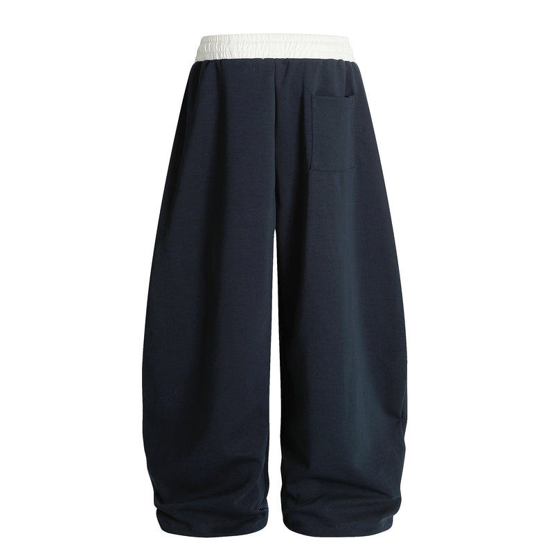 Heart & Daisy Chenille Patch Wide-Leg Track Pants