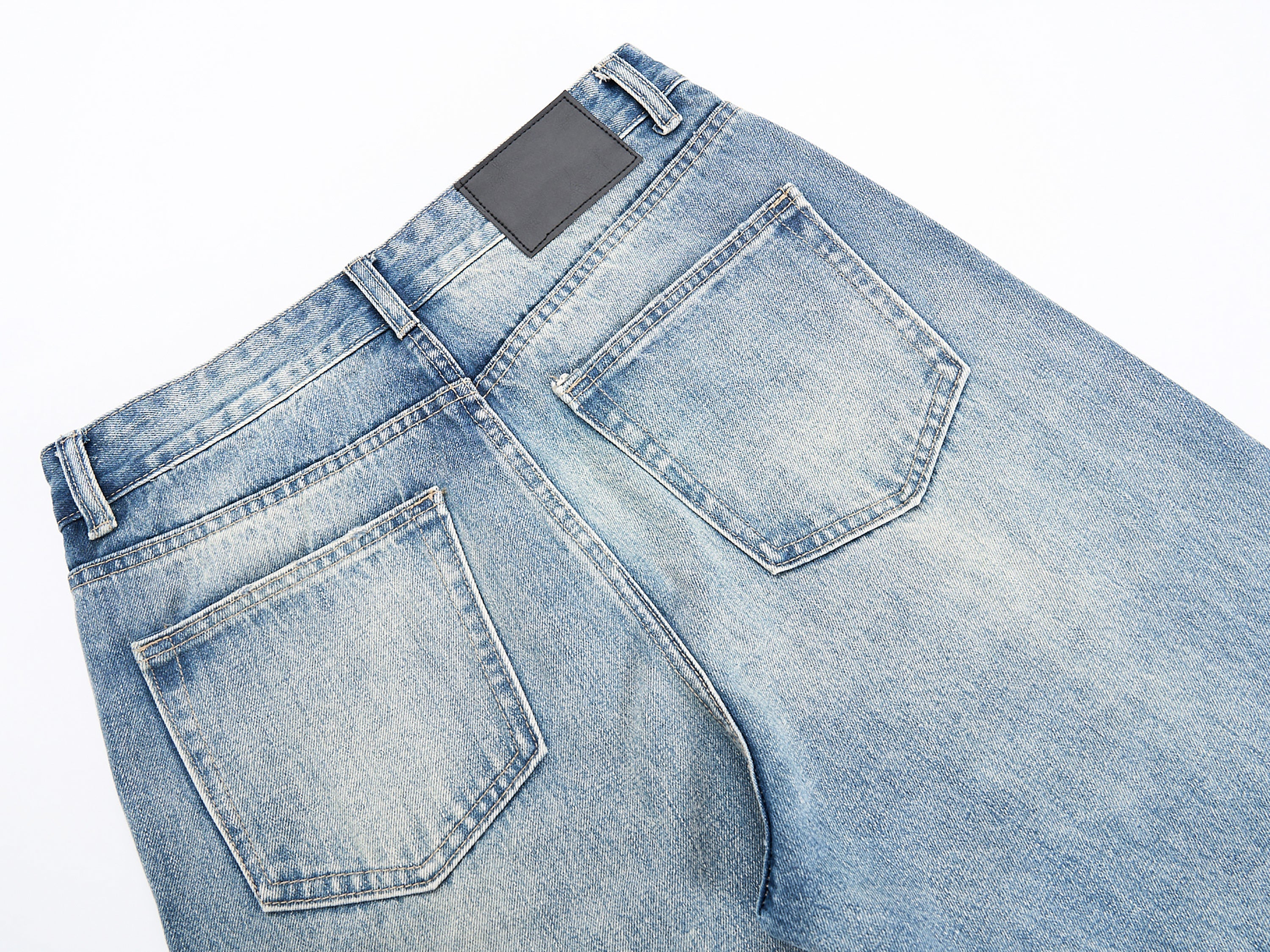 Omirad Washed Wide-Leg Jeans | Vintage Whiskered Denim