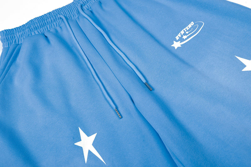 Star Print Gradient Wide-Leg Sweatpants | Streetwear Joggers