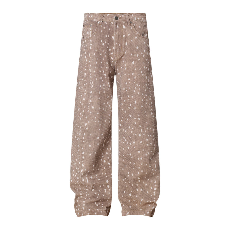 Omirad Fawn Print Wide-Leg Jeans | Spotted Denim