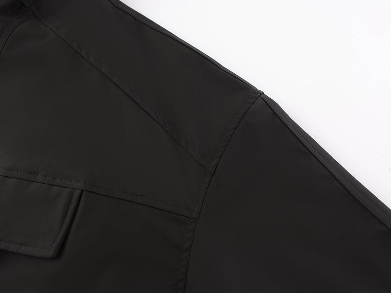 Omirad Zebra Faux Fur-Lined Black Bomber Jacket