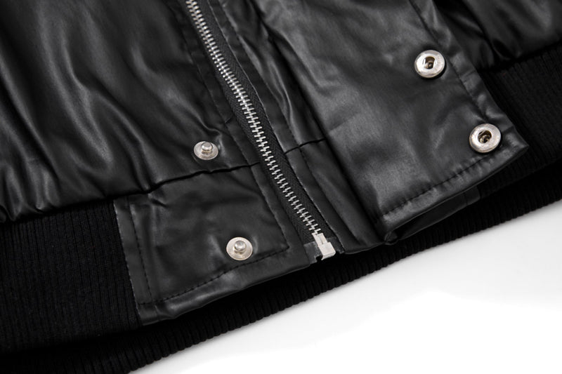 Omirad Dual-Zip PU Bomber Jacket | Moto Street Style