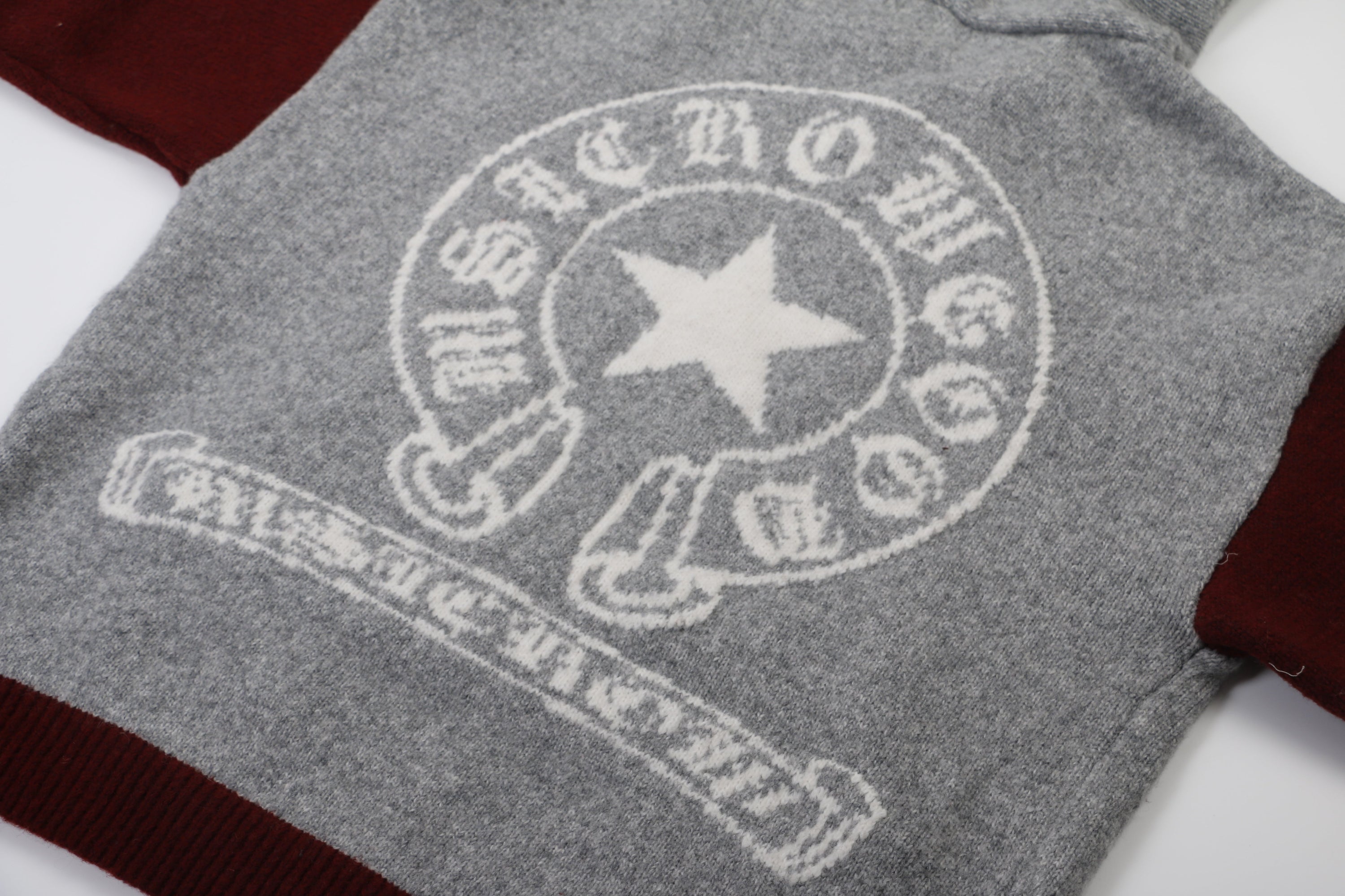 Omirad Vintage Star Knit Zip Hoodie | Color-Block Streetwear