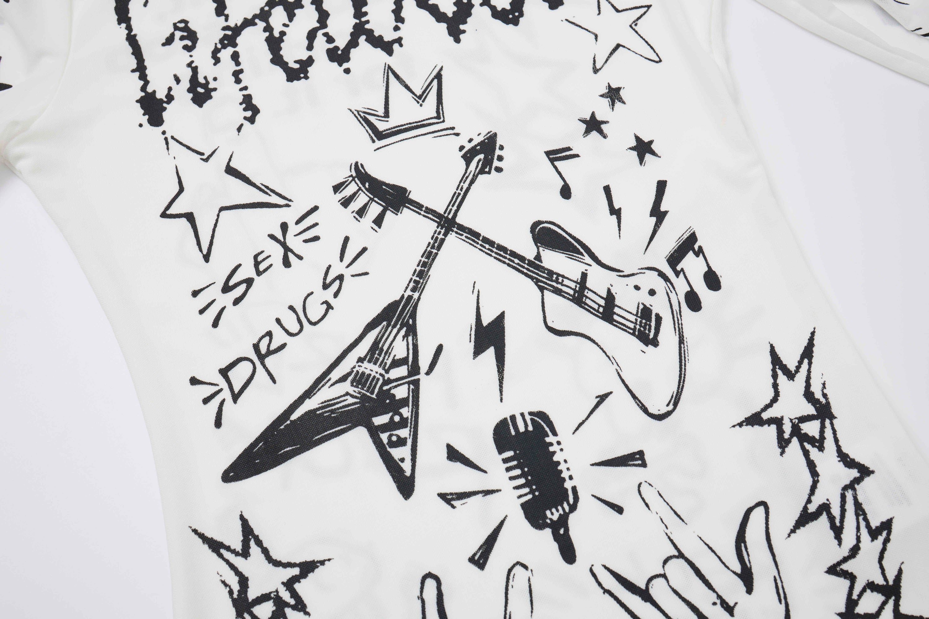 Men's Rock Graphic Long Sleeve Turtleneck Top | SEAKOFF
