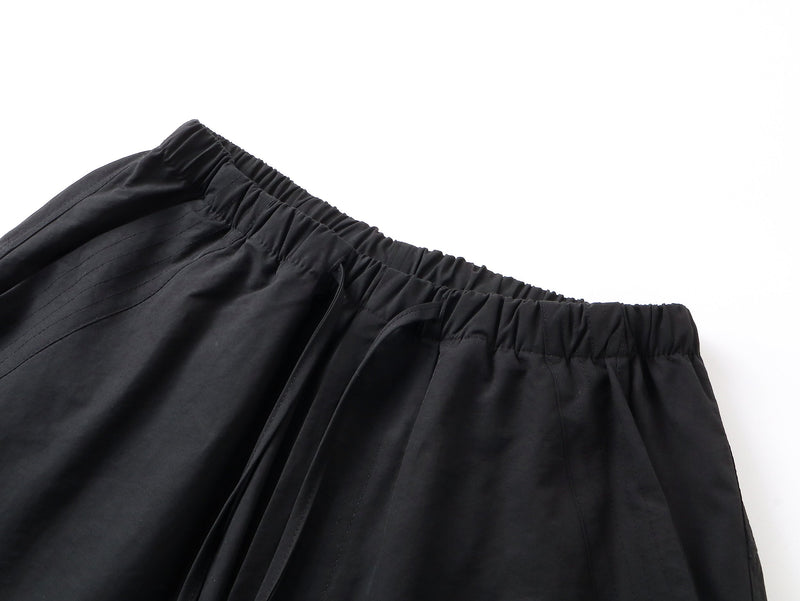Wide-Leg Utility Cargo Pants | Drawstring Waist & Toggle Hem