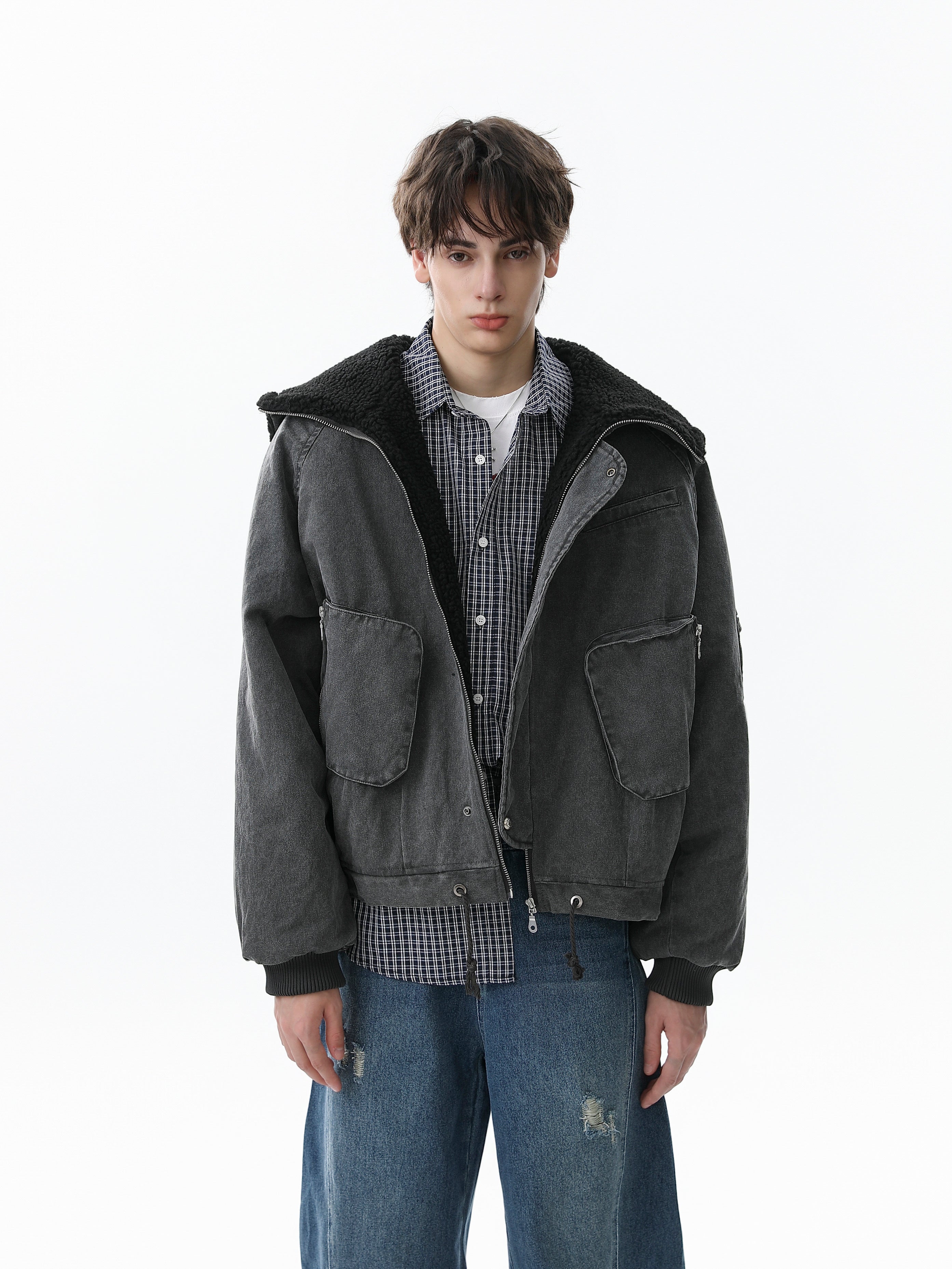 Washed Utility Hooded Jacket | Vintage Military Style