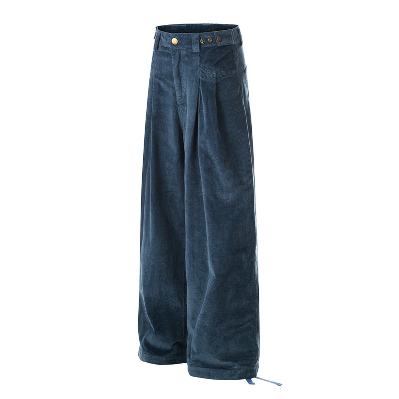 Omirad Wide-Leg Corduroy Trousers | Pleated Relaxed Fit
