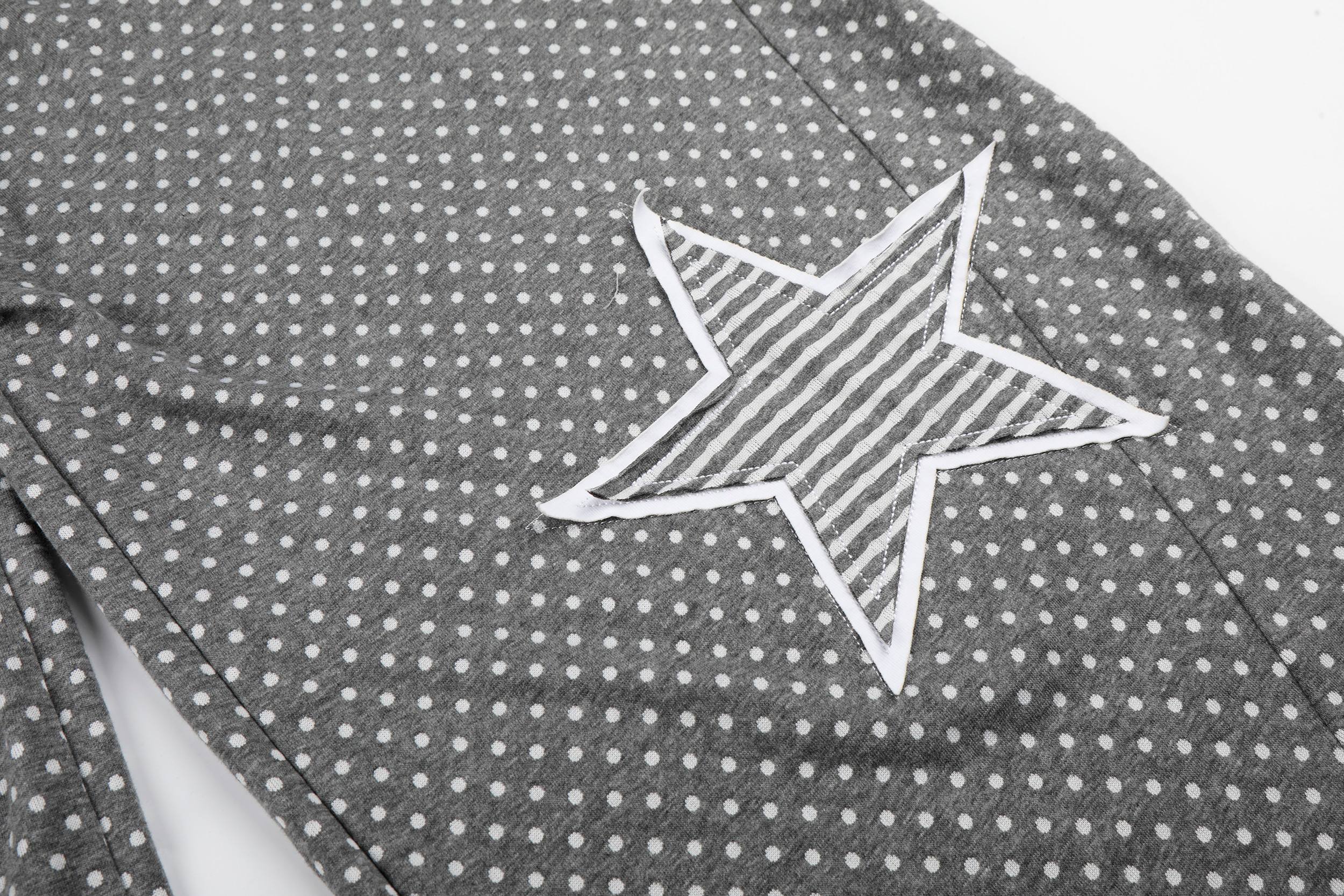 Polka Dot Star Print Wide-Leg Sweatpants | Y2K Streetwear