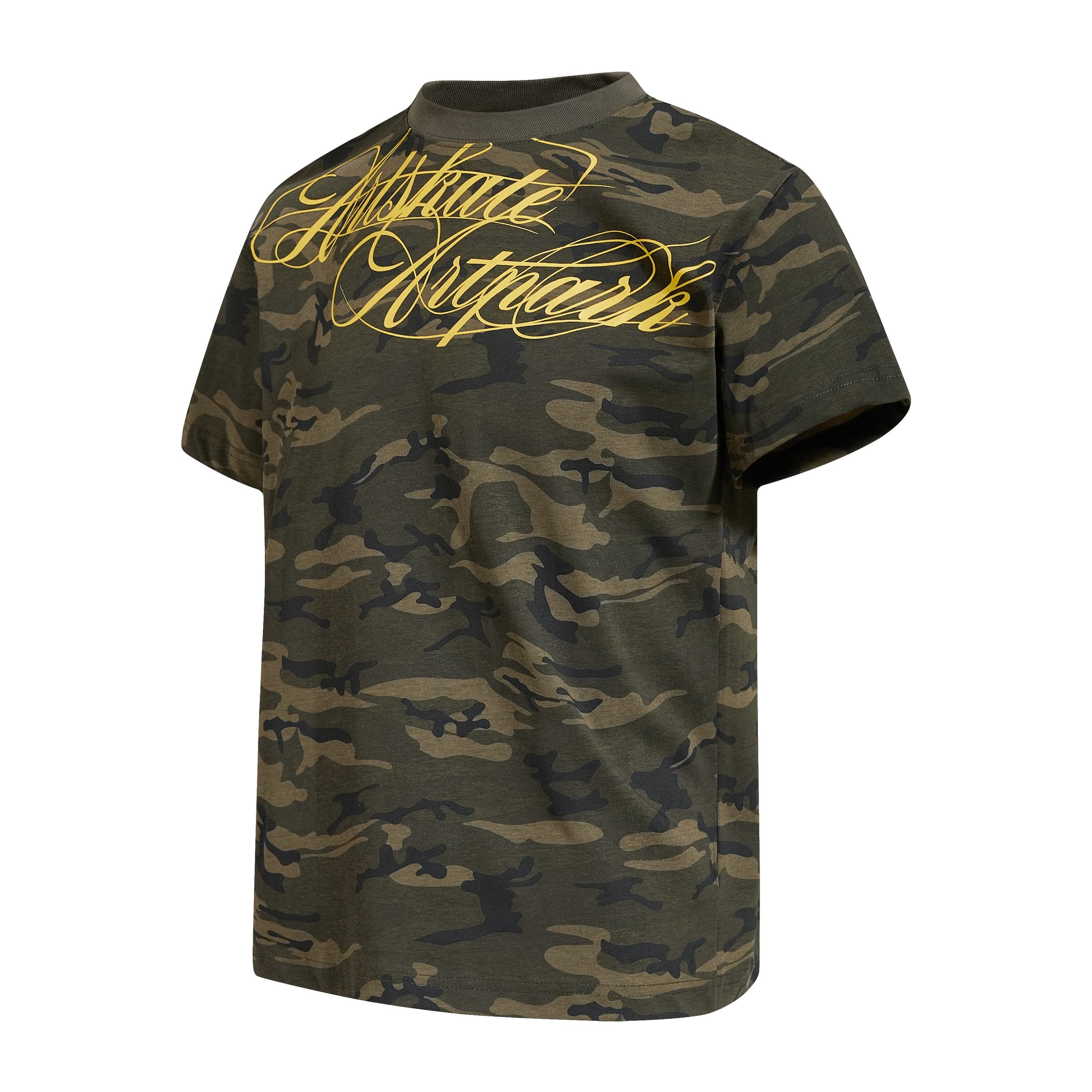 Artskate Artpark Camo Script Graphic T-Shirt | Streetwear