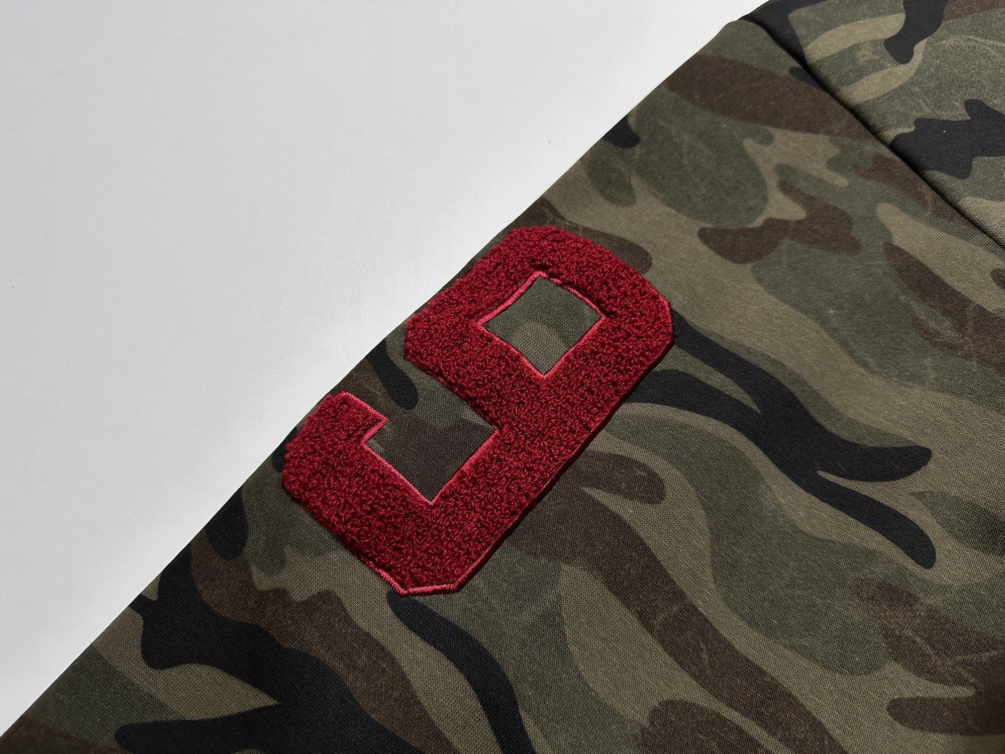 Camo Varsity Zip Hoodie | Military Print Streetwear