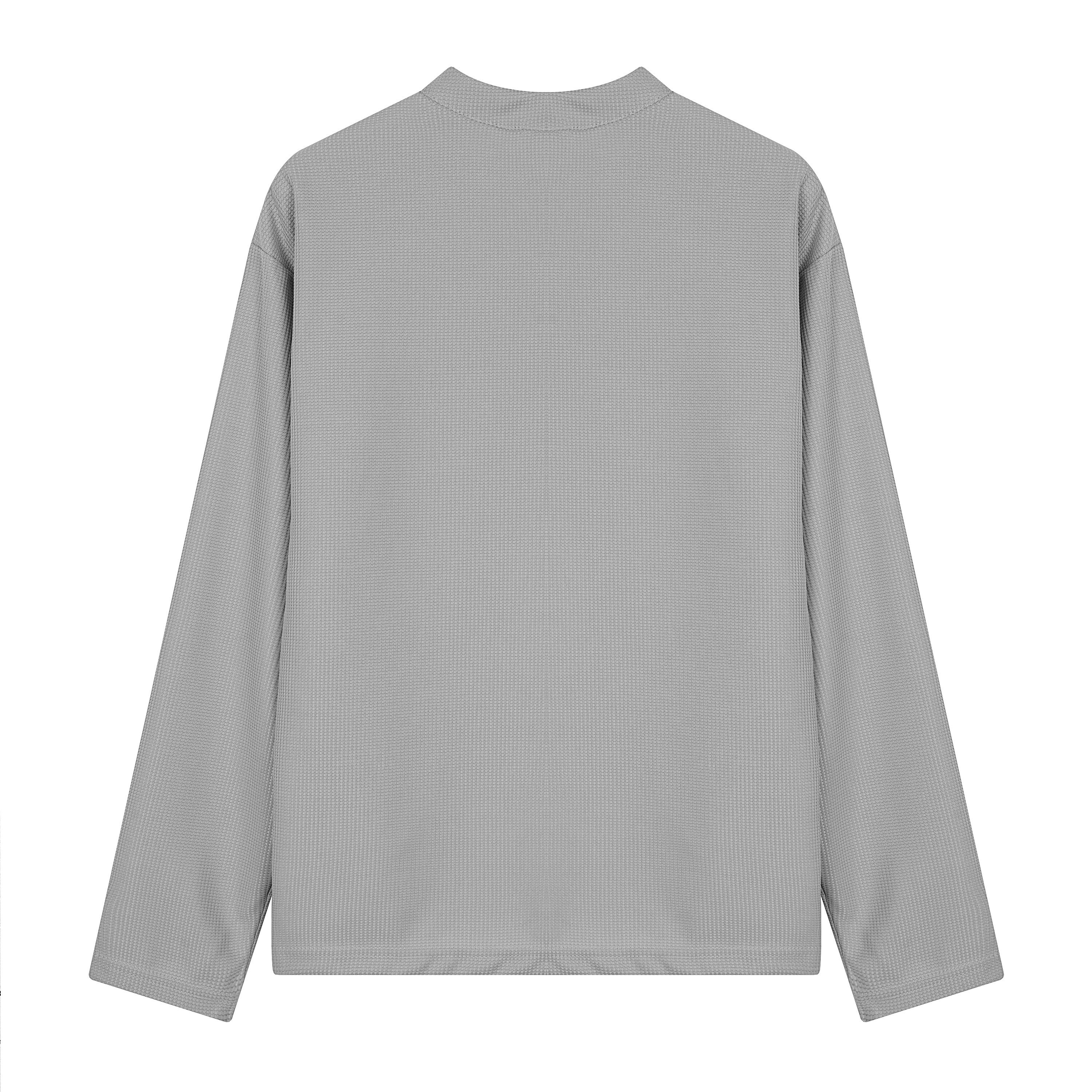 Retro Henley Long Sleeve Tee | Vintage Streetwear Graphic Shirt