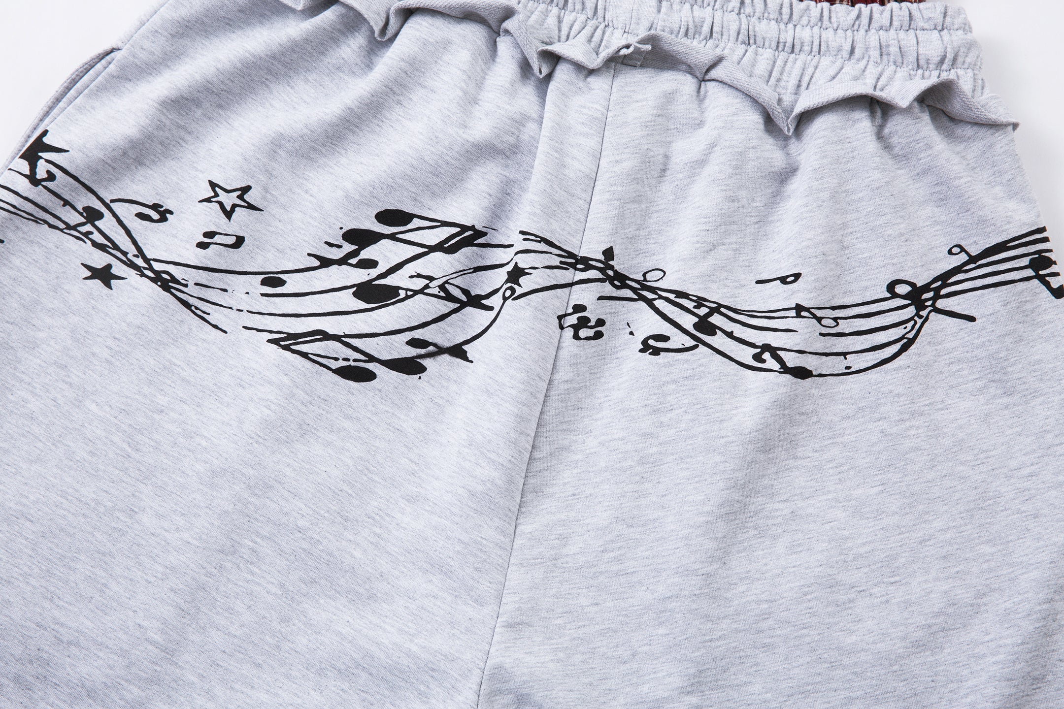 Music Note Graphic Wide-Leg Sweatpants | Streetwear Comfort