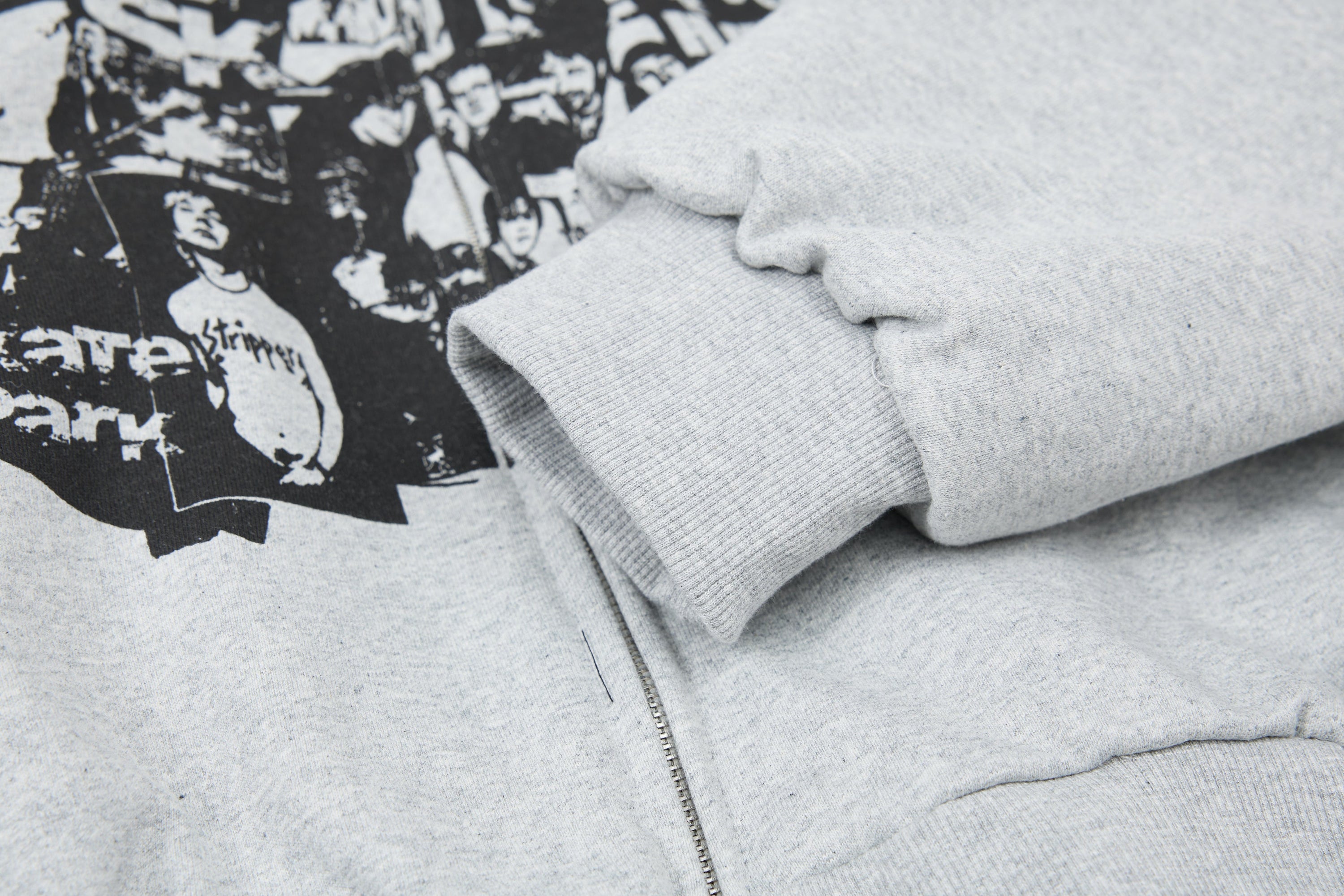 Retro Collage Print Zip-Up Hoodie | Punk Streetwear