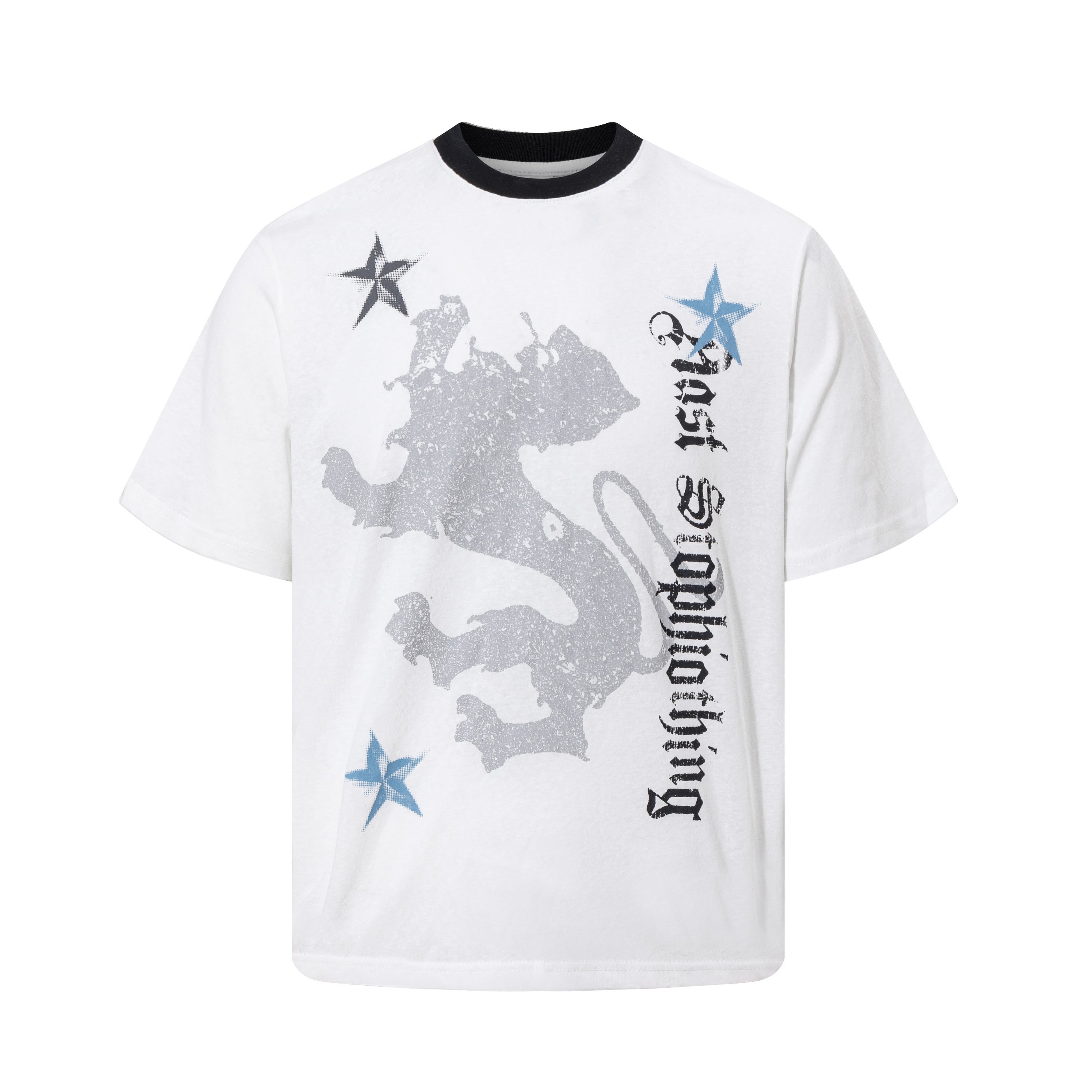 Gothic Lion Oversized Graphic Tee | Y2K Streetwear