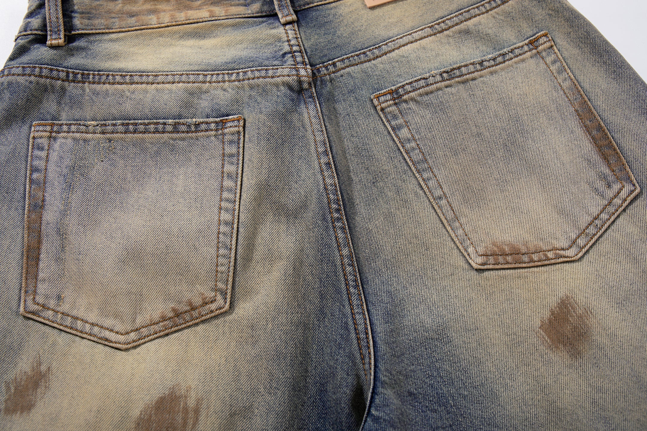 Omirad Destroyed Gradient Wide-Leg Jeans | 100% Cotton