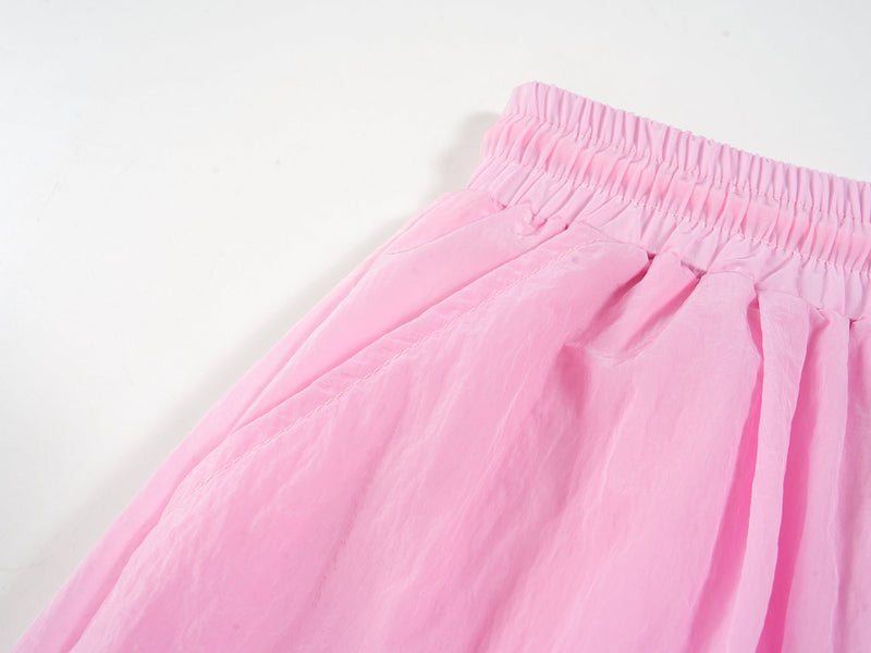 Omirad Sheer Nylon Wide-Leg Track Pants | Translucent Street Style
