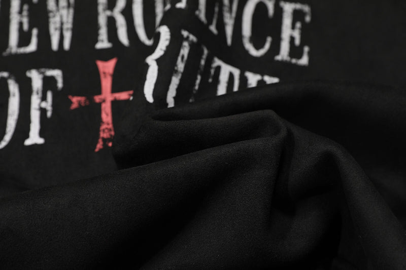 Truth Blazing Flame Mixed-Media Embroidered Hooded Jacket