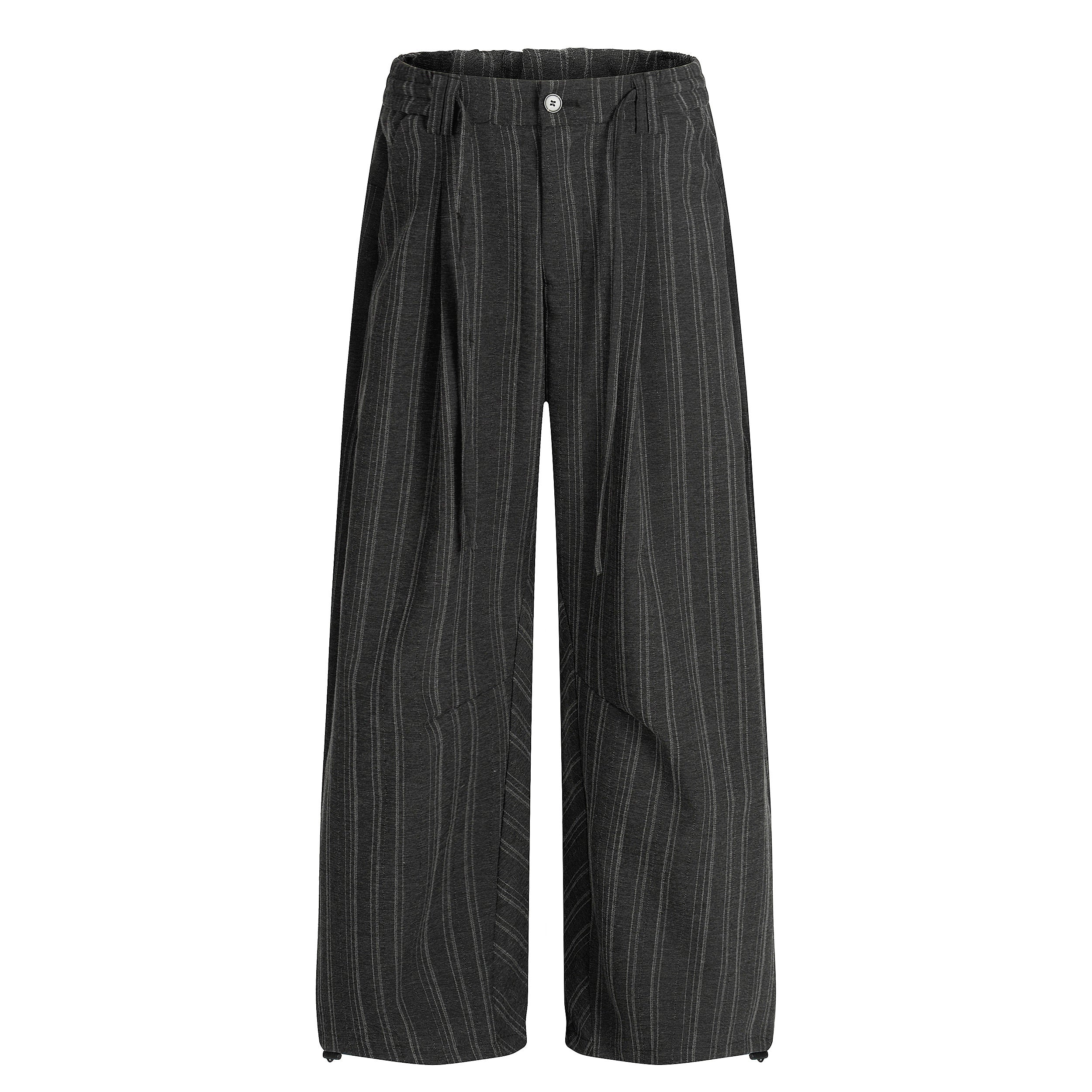 Omirad Striped Wide-Leg Pants | Pleated Pinstripe Trousers